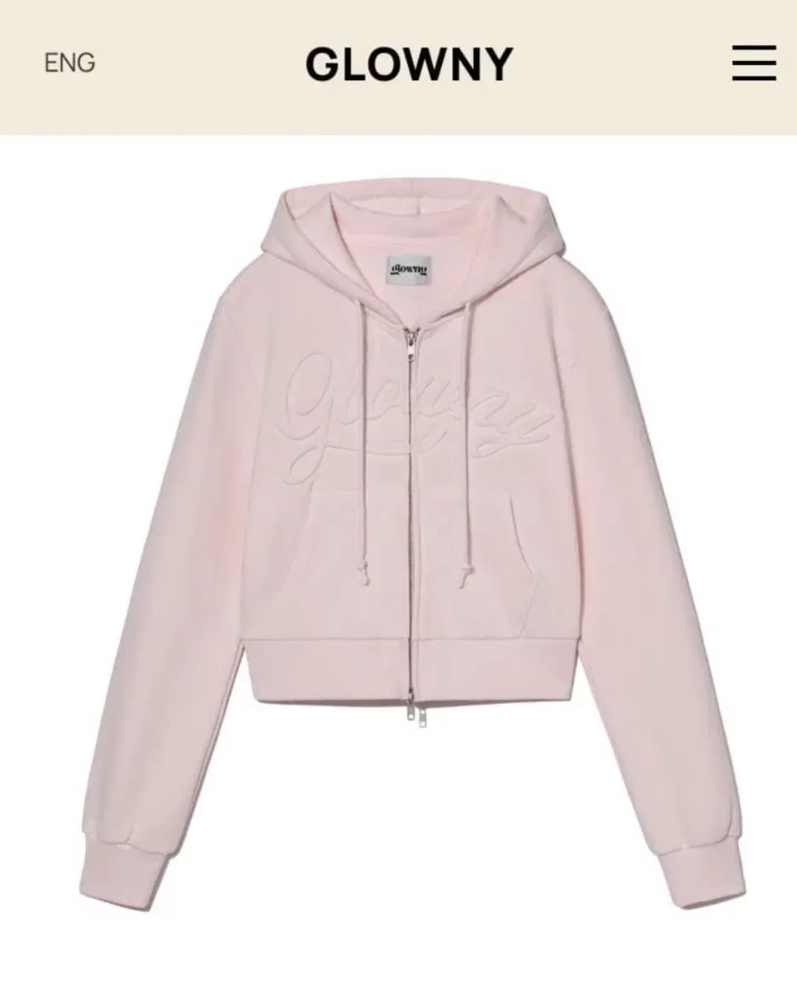 글로니 조던 후디 핑크 크롭 상품이미지1