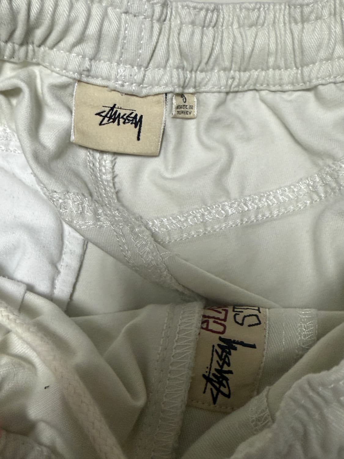 stussy 스투시 비치 팬츠 화이트 팝니다 상품이미지4