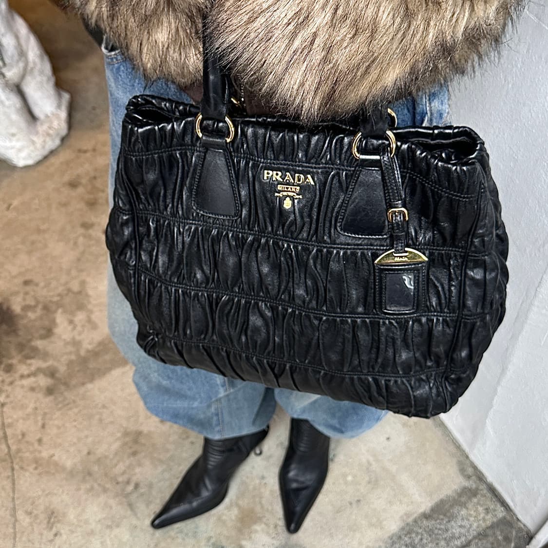 2013 레어 빈티지 프라다 나파 고프레 가방 상품이미지10