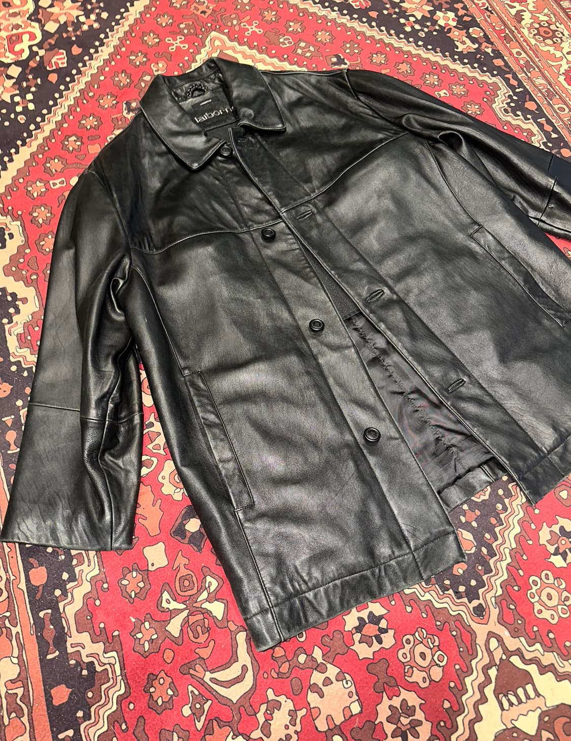 ( L-XL ) 가죽카코트 가죽코트 가죽롱코트 가죽자켓 레더자켓 상품이미지2