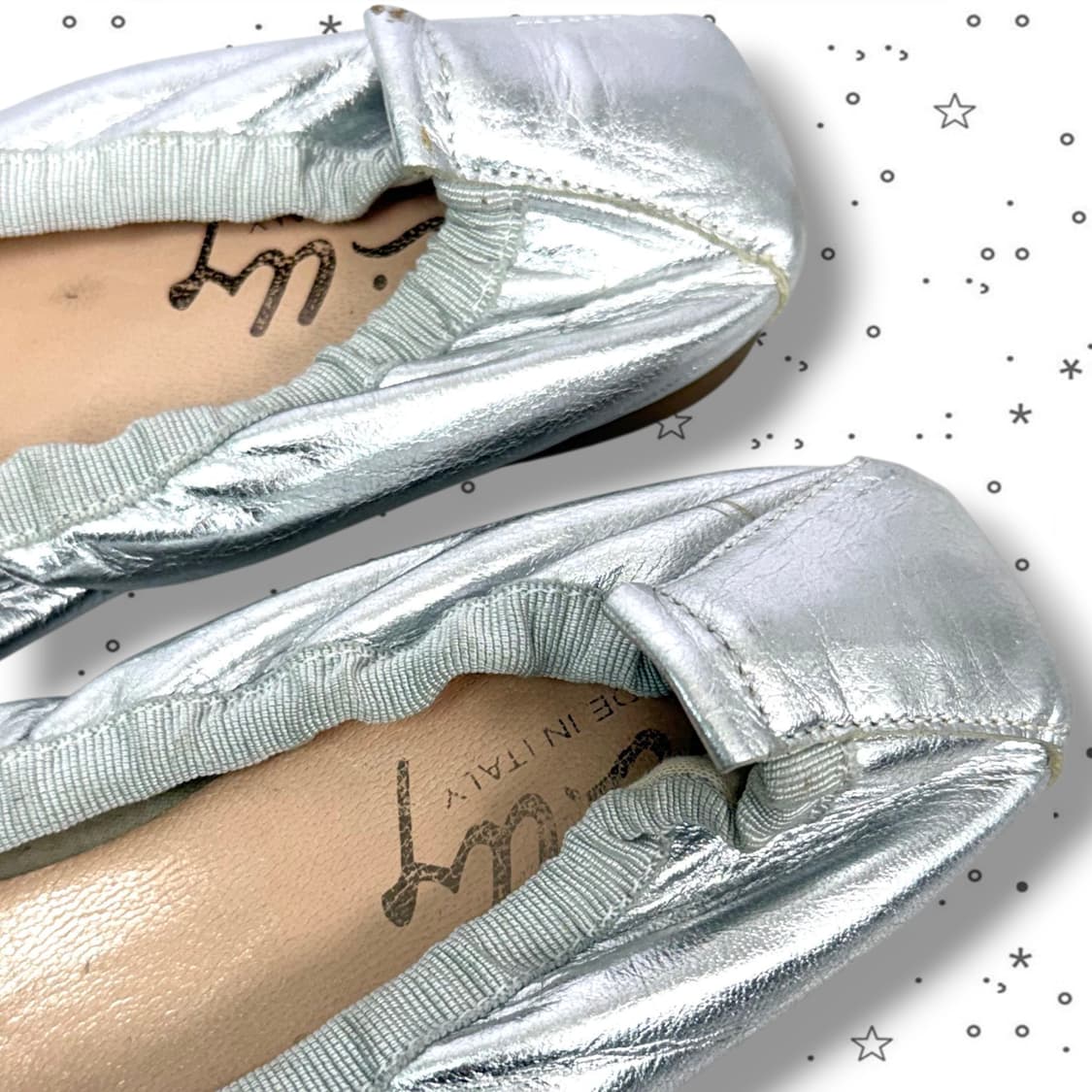 37.5 Milly 밀리 이태리 쥬얼 플랫 슈즈 실버 상품이미지3