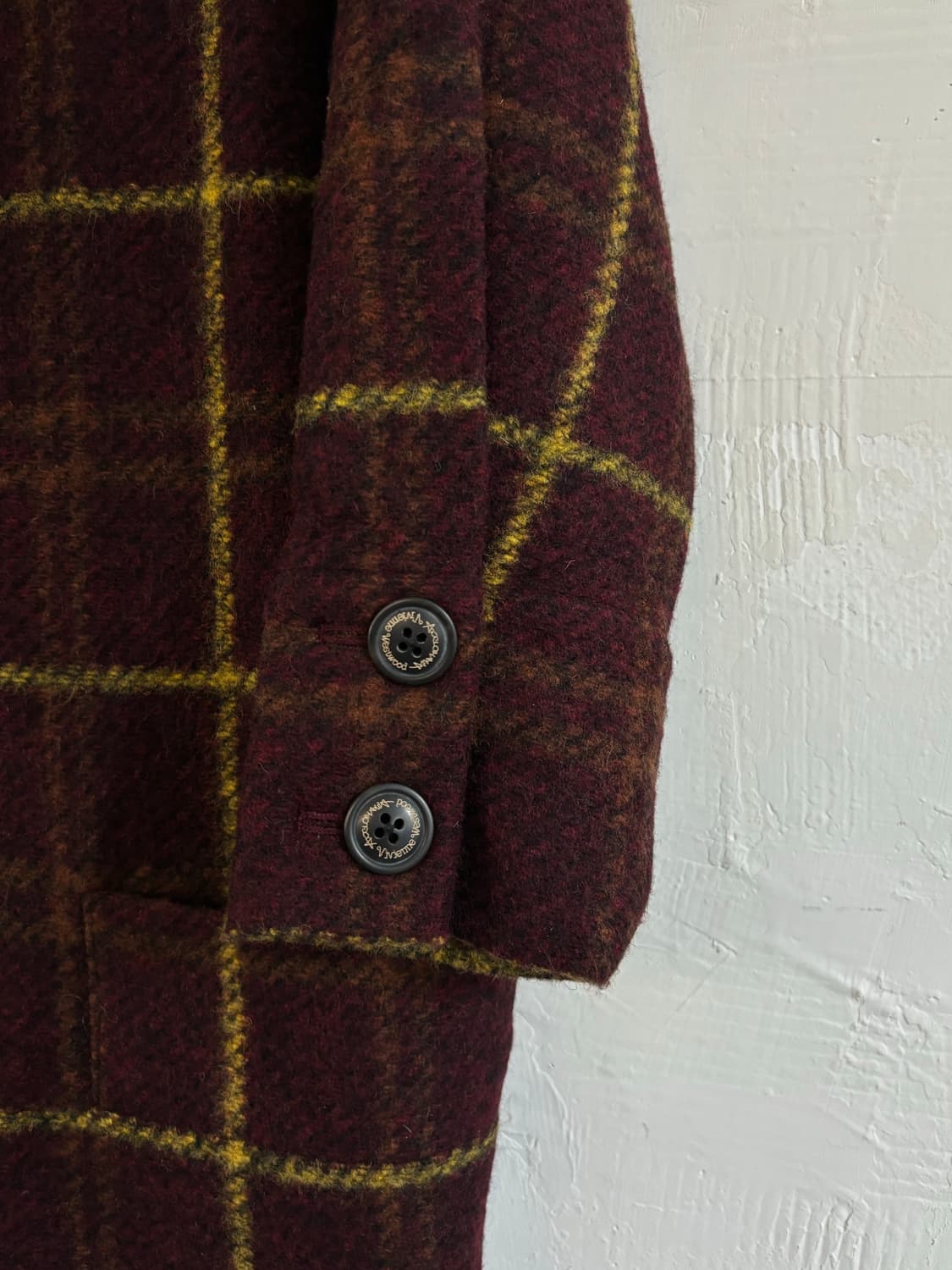 Vivienne Westwood 비비안웨스트우드 버건디 체크 울 원피스 상품이미지5