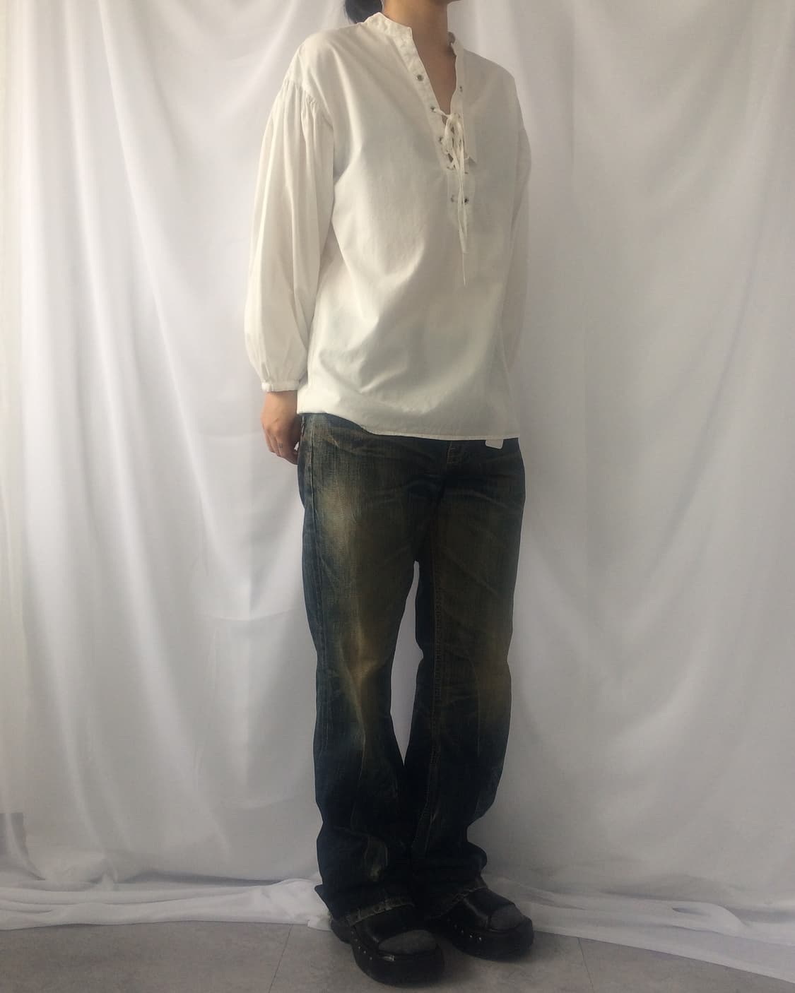 Lace up point sleeve 상품이미지6