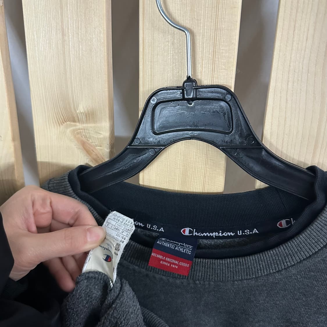 (L) 챔피온 빅로고 차콜 맨투맨 상품이미지4