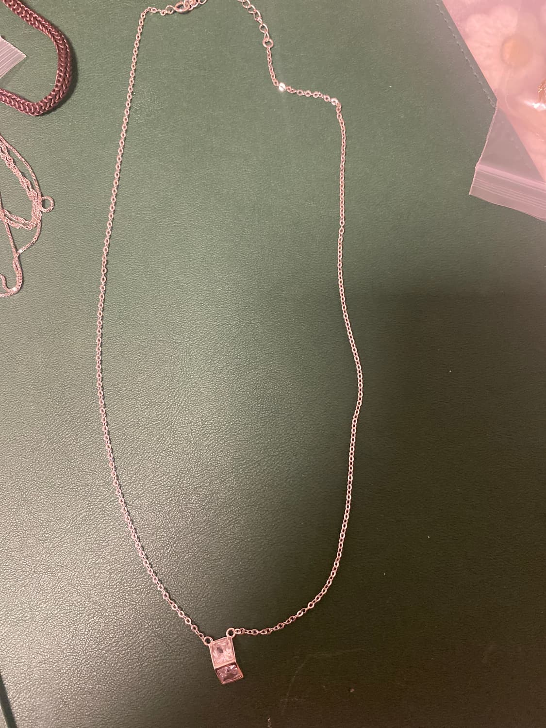 실버 925 큐빅 목걸이 상품이미지1