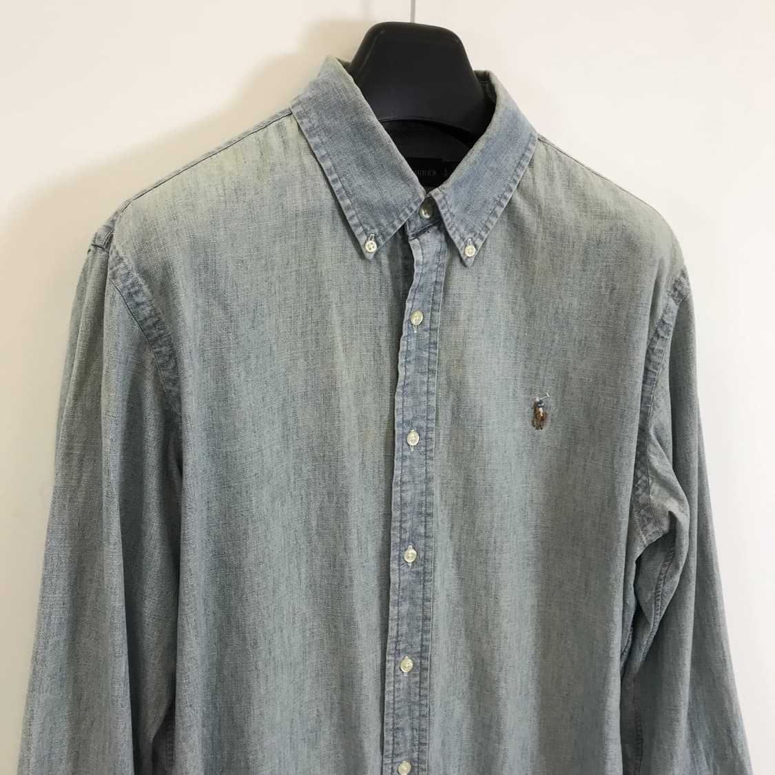폴로 랄프로렌 중청워시드 샴브레이셔츠 [L] 상품이미지2