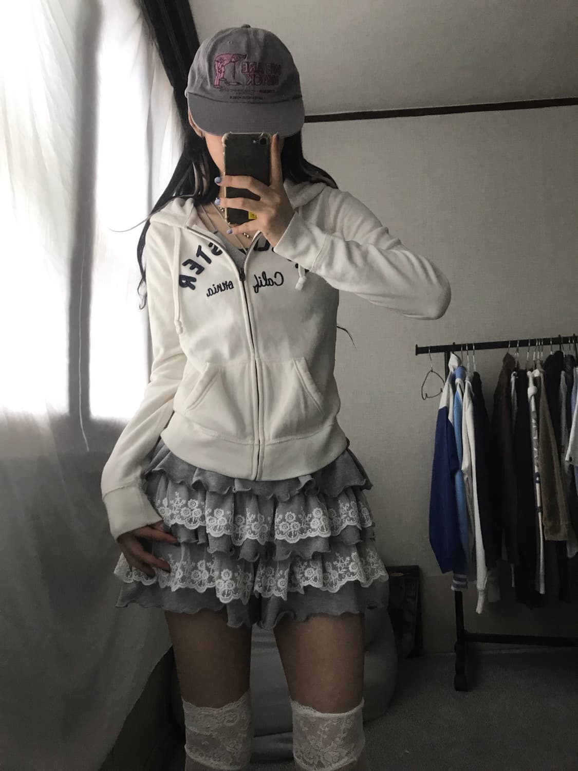 홀리스터 화이트 후드집업 상품이미지8