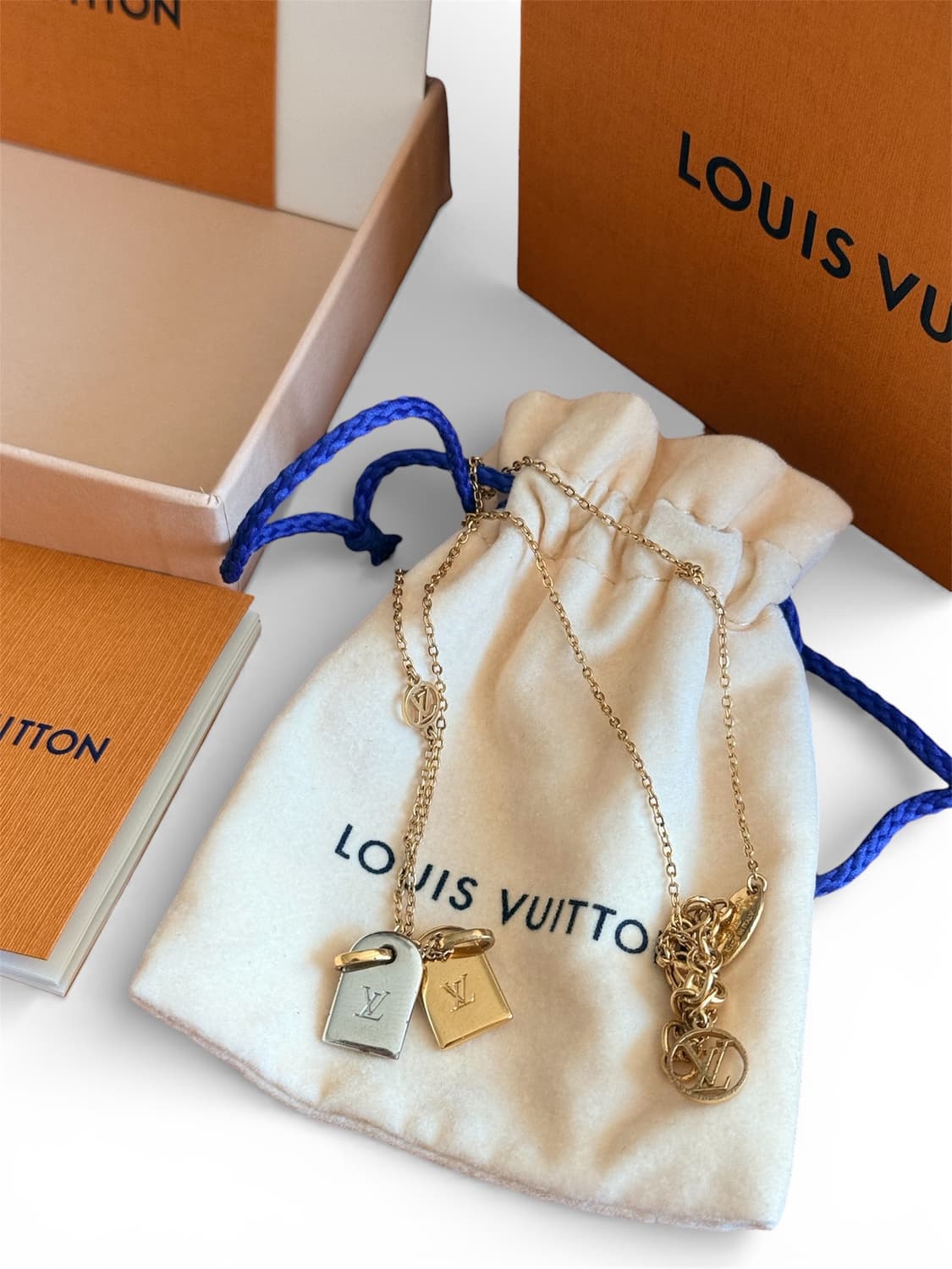 [급처/OS] 루이비통 나노그램 목걸이 골드 실버 상품이미지3