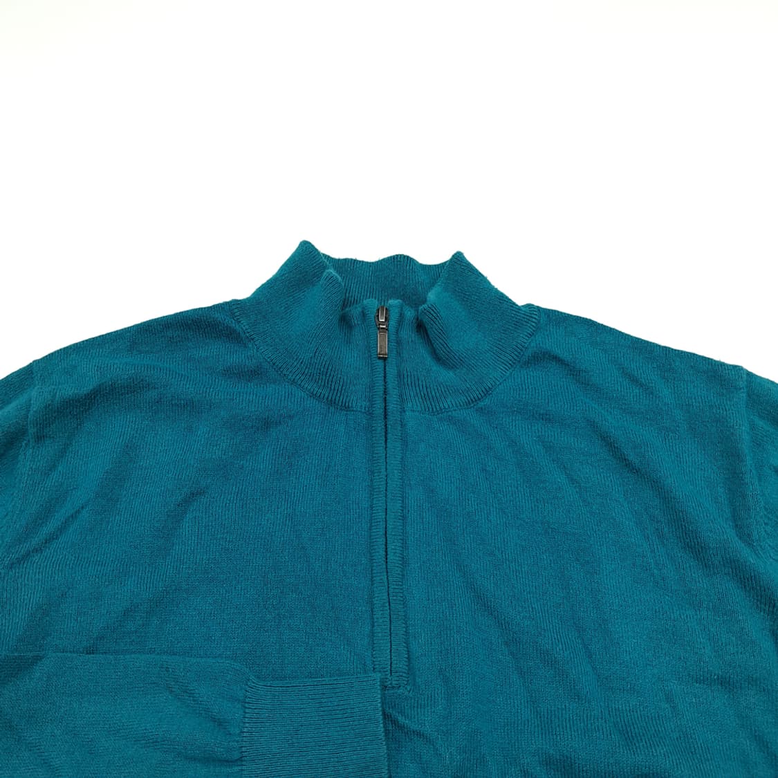 CN906 L 엘엘빈 블루그린 코튼 캐시미어 긴팔 니트 스웨터 상품이미지3