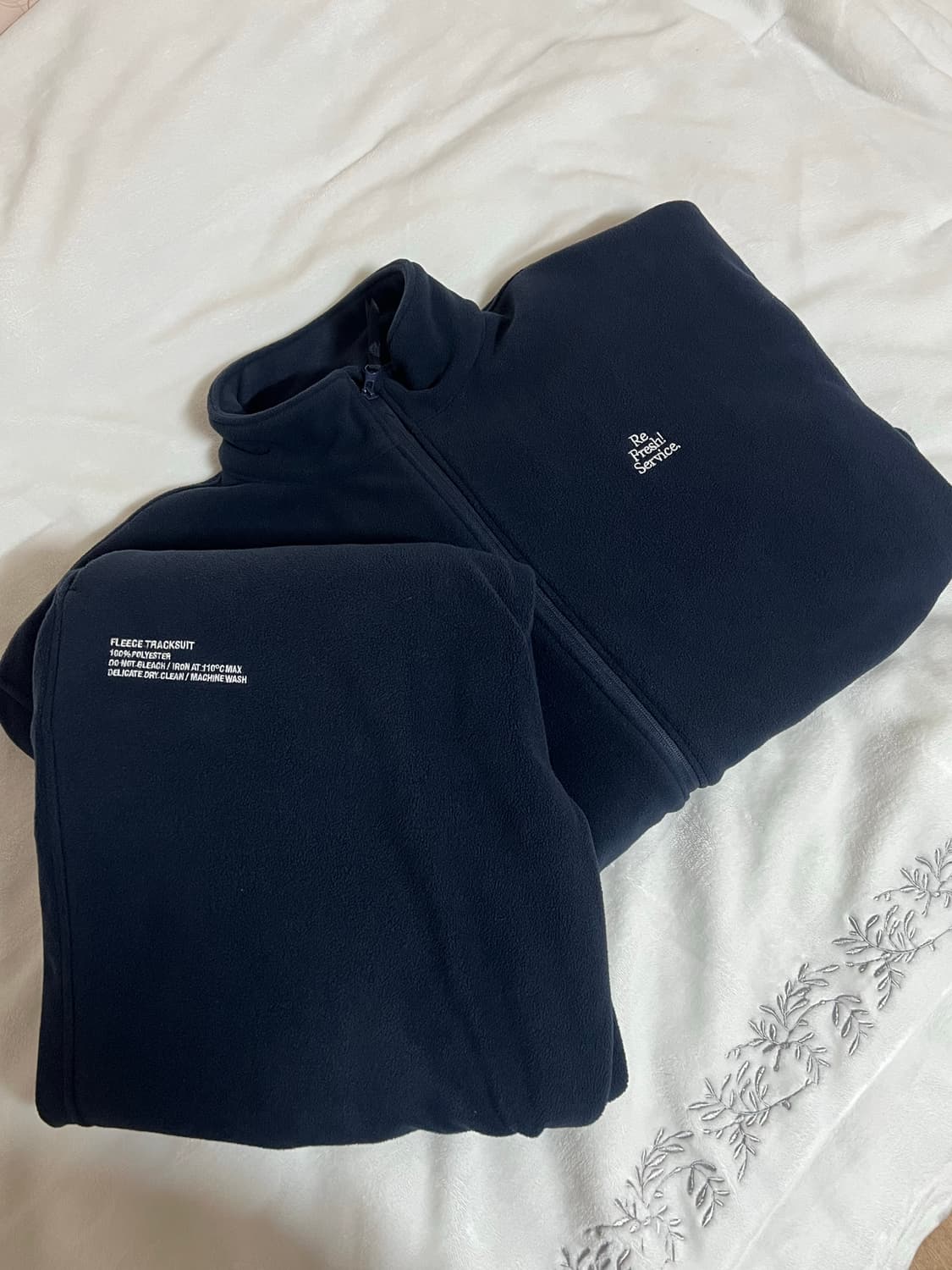 프레쉬서비스 fresh service 플리스 셋업 네이비 L 상품이미지2