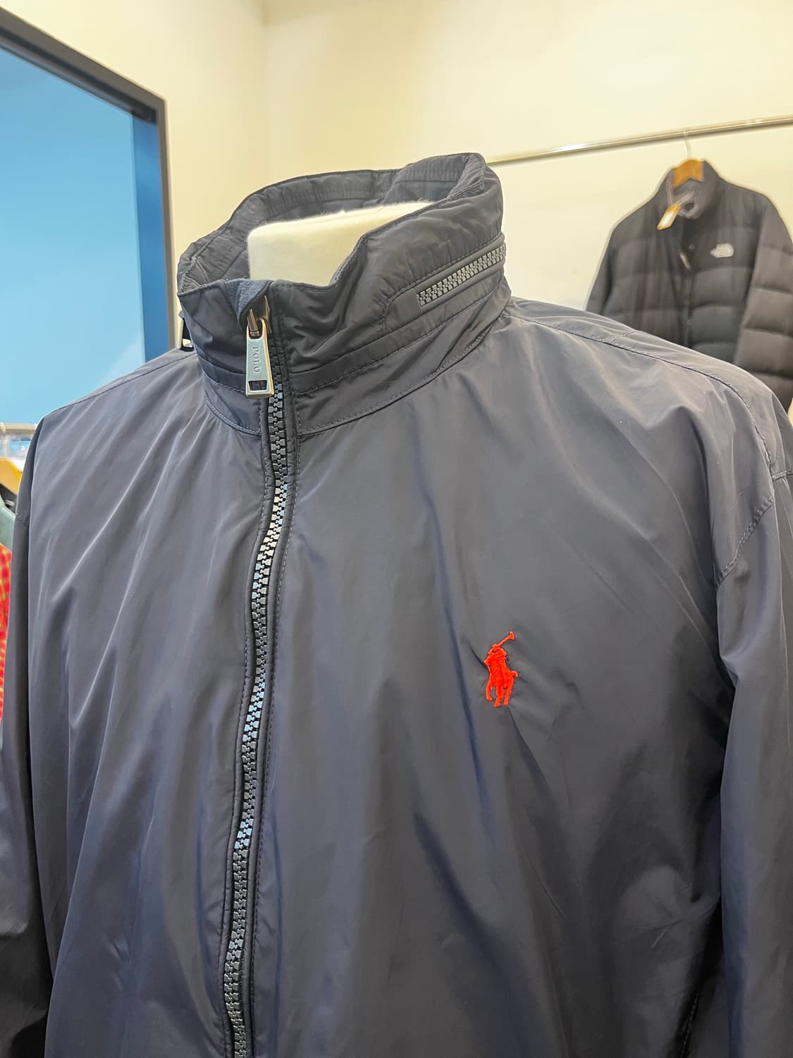 폴로 랄프 로렌 나일론 후드 자켓 네이비 상품이미지1