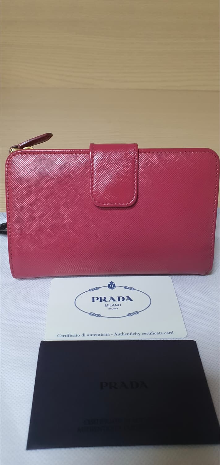 프라다 사피아노 반지갑/지갑 핑크 정품A급(보증서O) 상품이미지3
