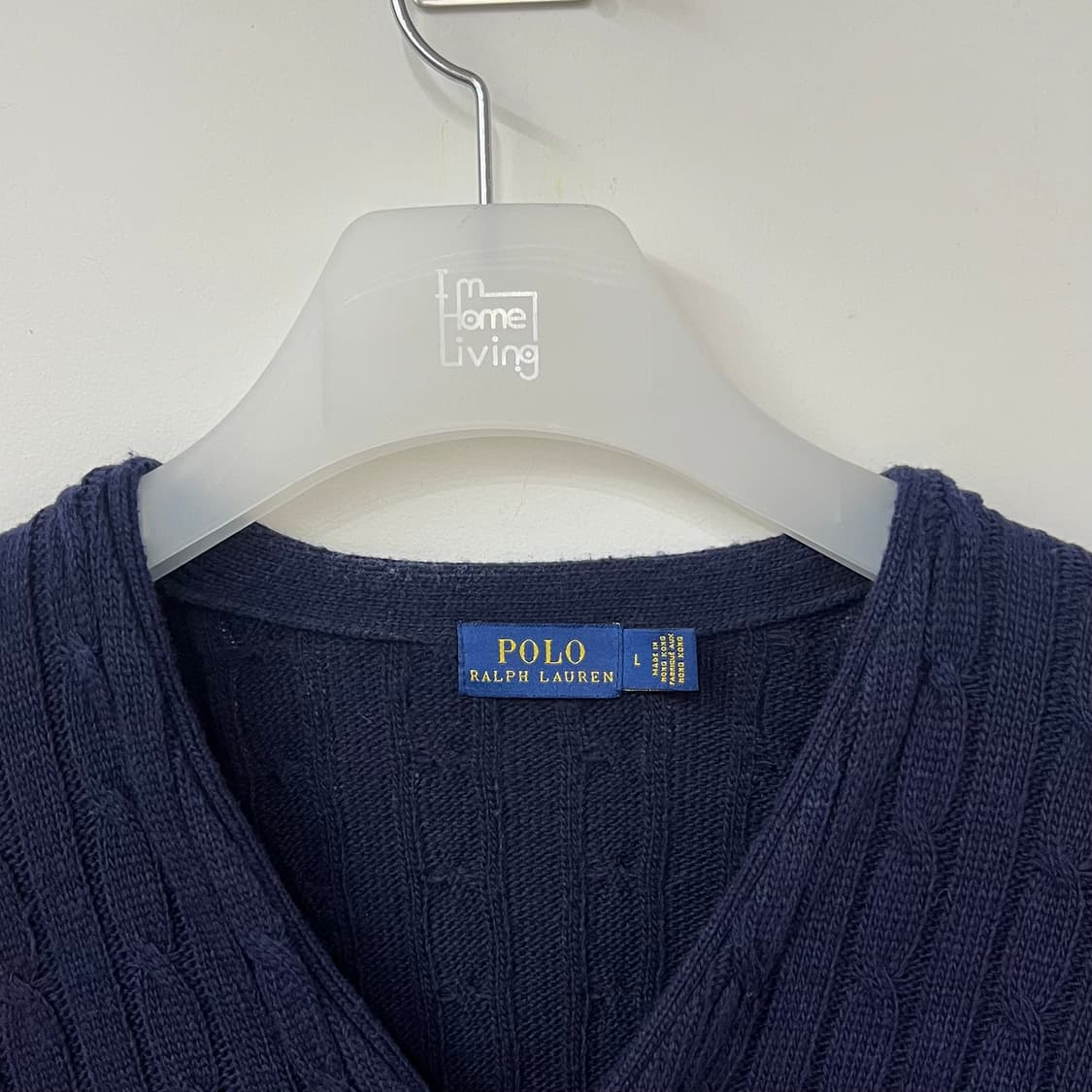 폴로 랄프로렌 네이비 브이넥 케이블 니트 가디건 상품이미지6