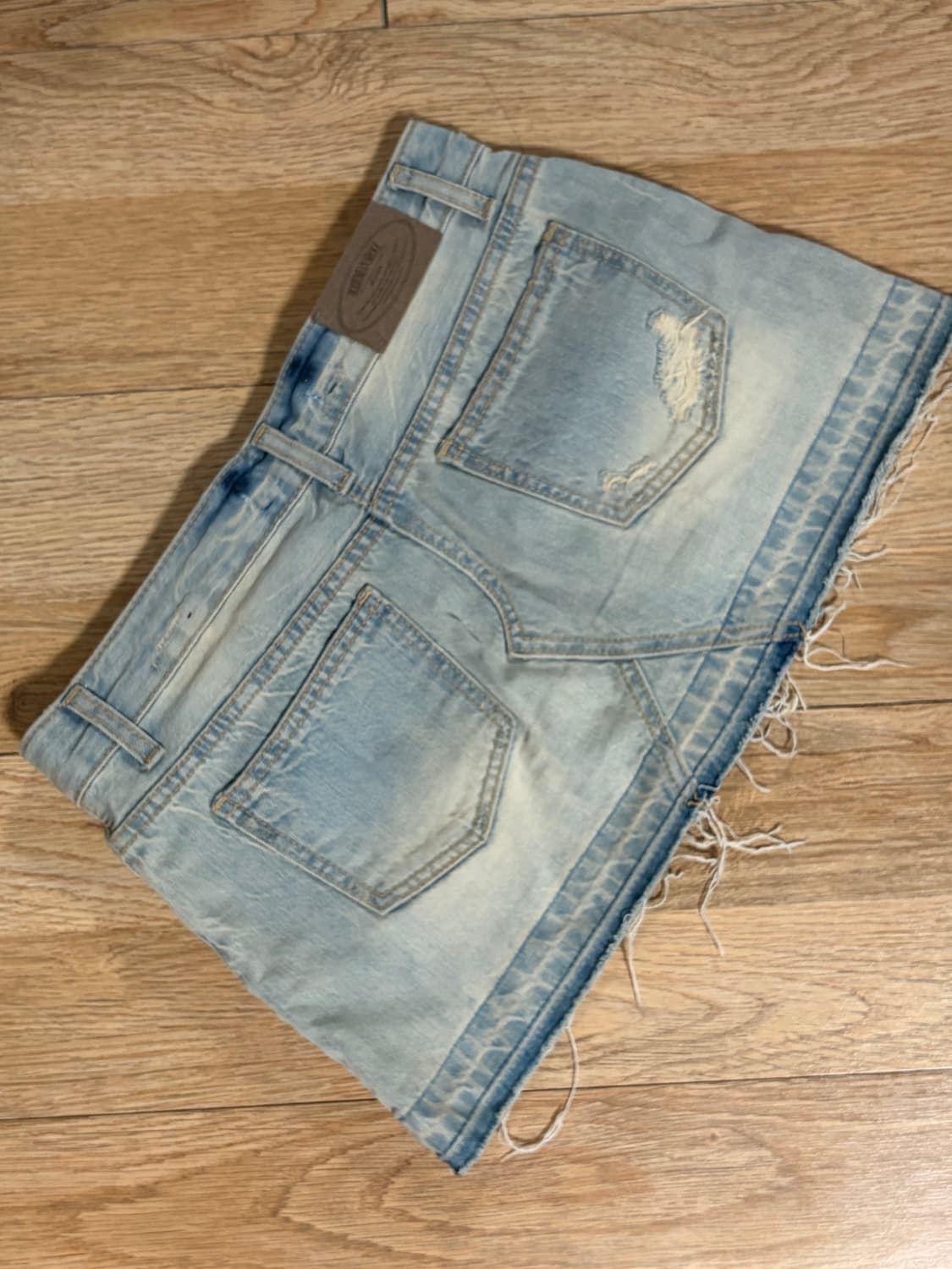 보헤미안서울 데님스커트 로우라이즈 (실착 사진ㅇ) 상품이미지4