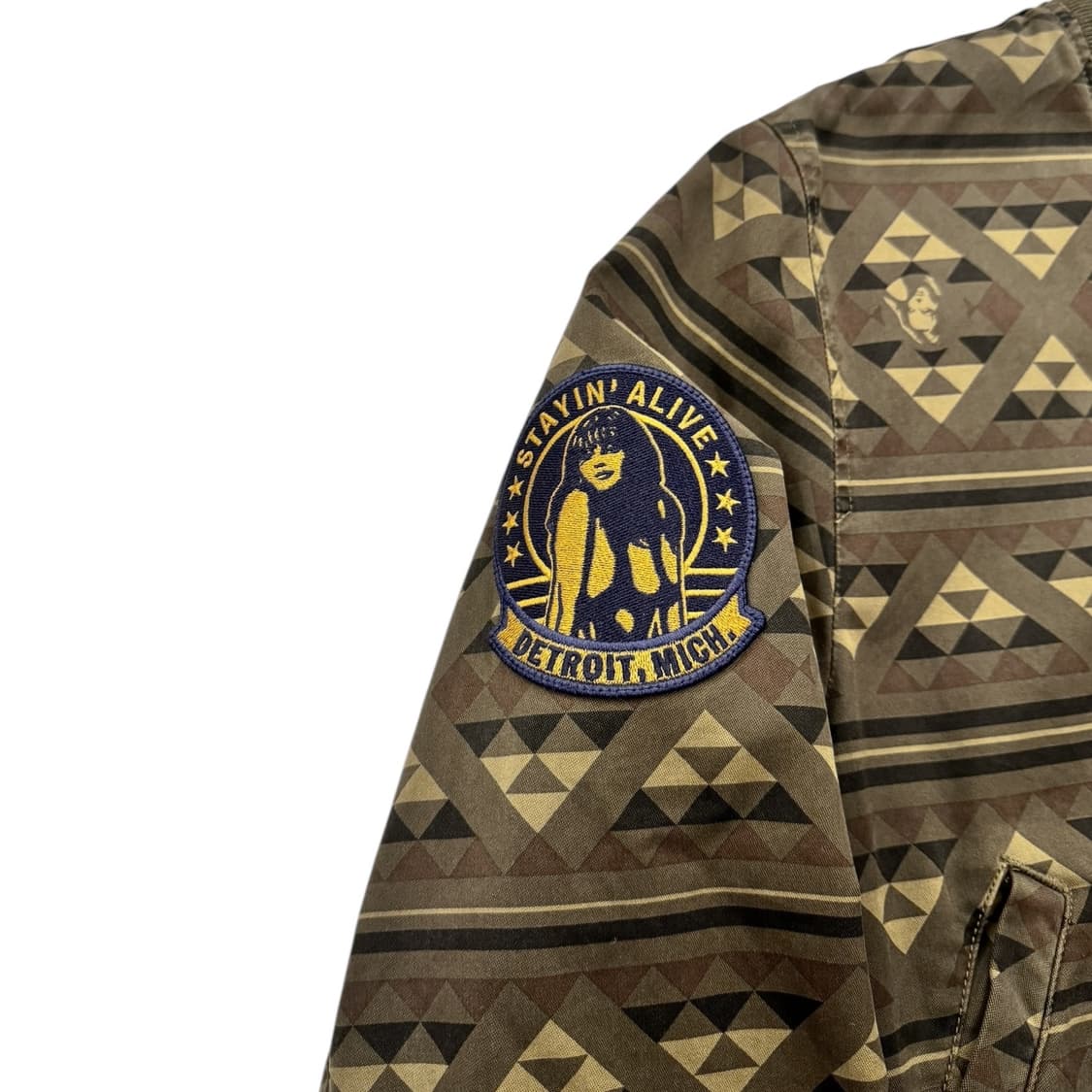 히스테릭글래머 네이티브 패턴 코튼 MA-1 카키 상품이미지6