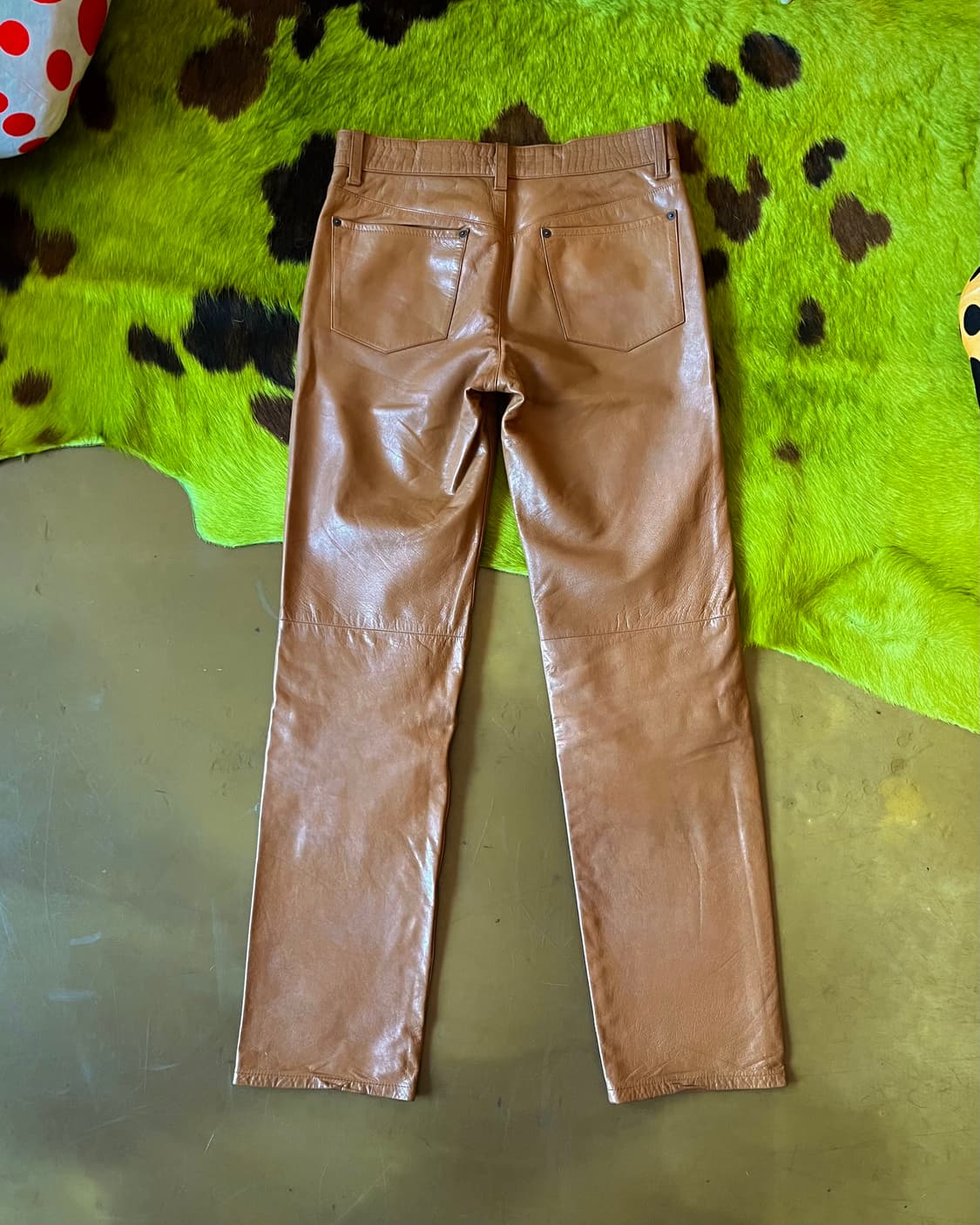 1990s FICCE Real Lambskin Leather Pants 상품이미지8