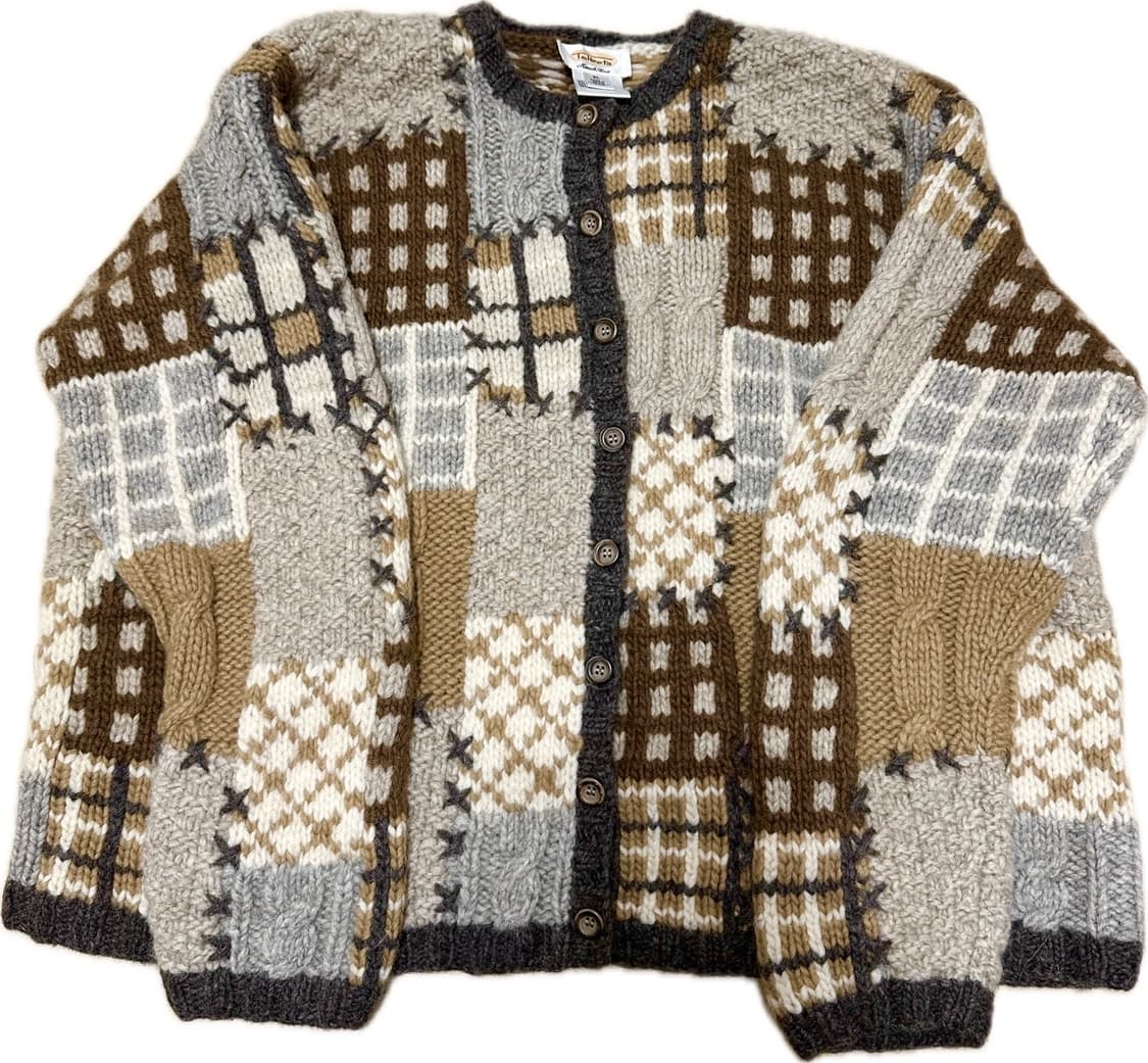 핸드메이드 패치워크 빈티지 가디건 상품이미지1