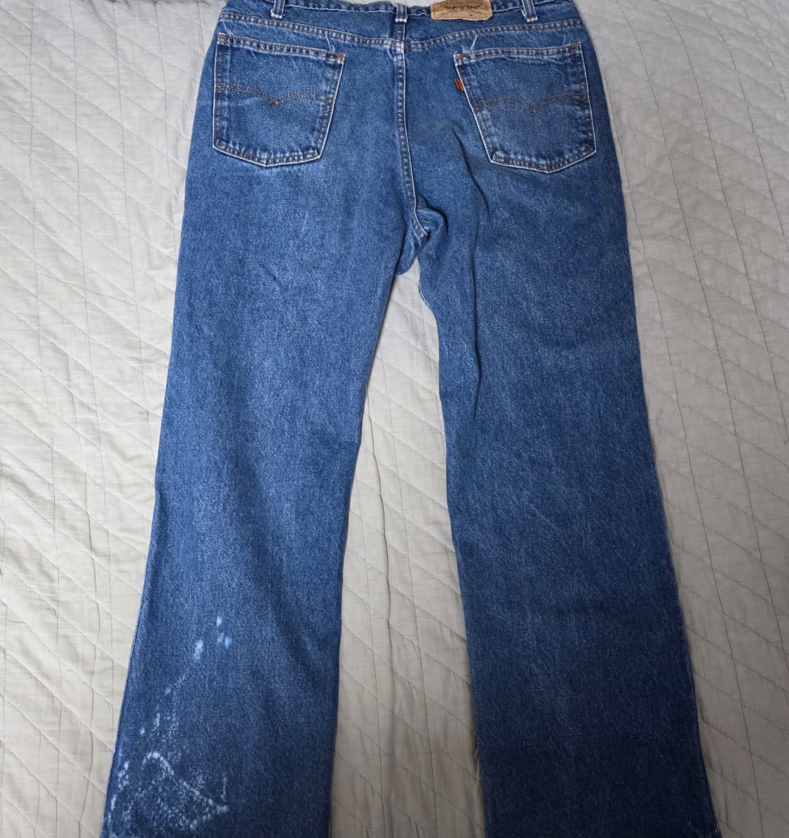 [38X32] 80s 리바이스 517 부츠컷 데님 인디고3 컷팅 오렌지탭 상품이미지4