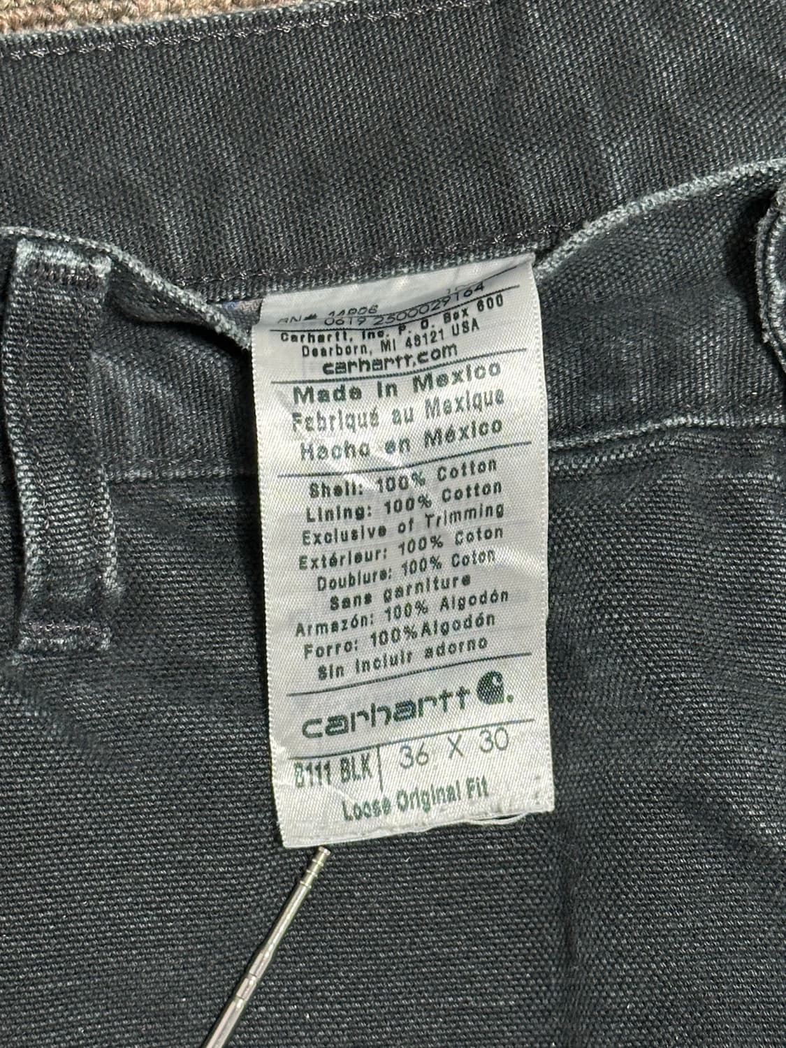 칼하트 싱글니 덕캔버스 라이닝 워크팬츠 36x30 상품이미지2