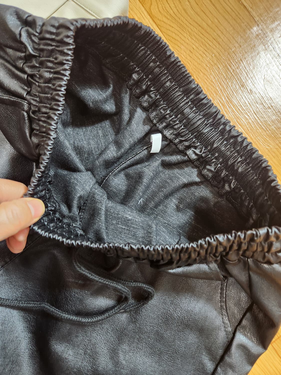 레더 반바지 블랙/아이보리 세트 F(44~55) 상품이미지4