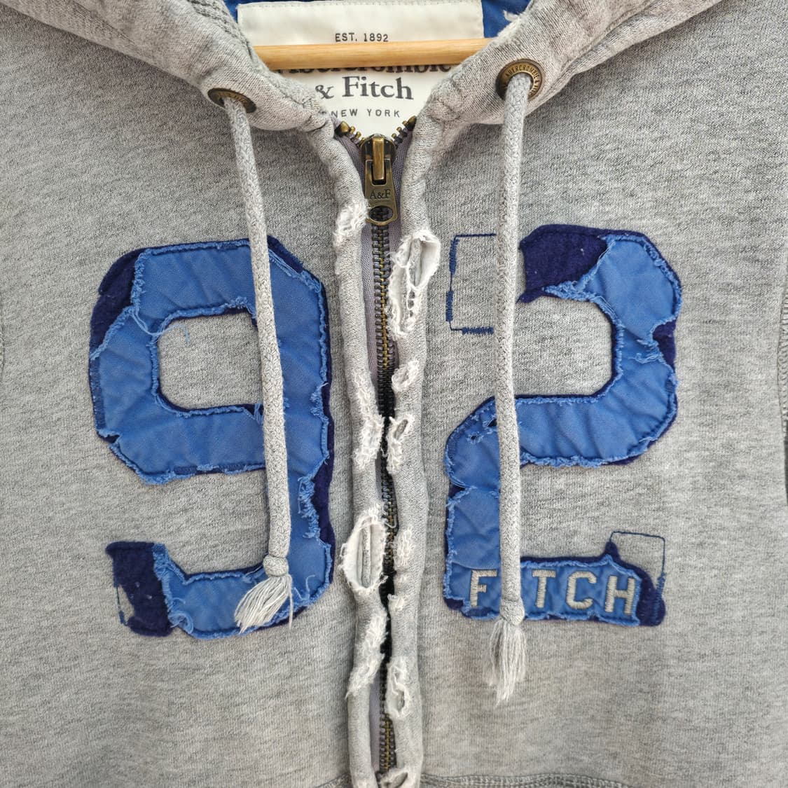 [L] 아베크롬비 빈티지 그레이 후드집업 상품이미지4