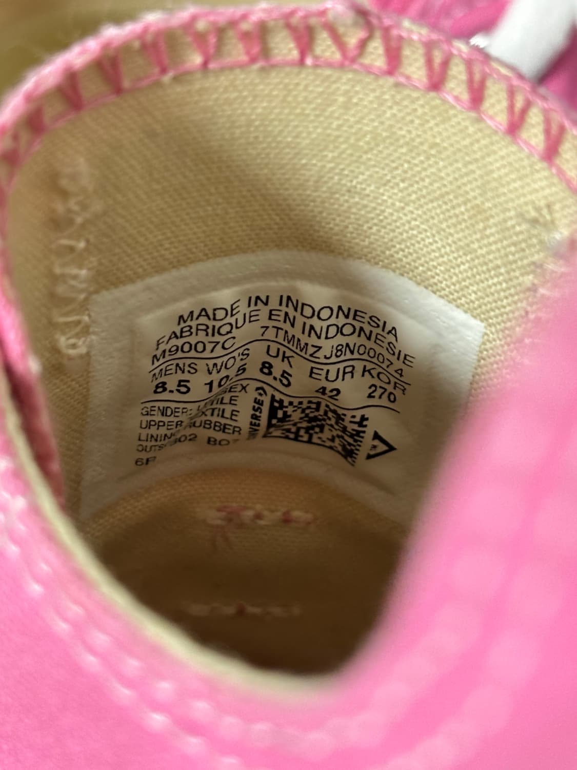 (새상품)컨버스 올스타 로우 핑크색 270사이즈 상품이미지5