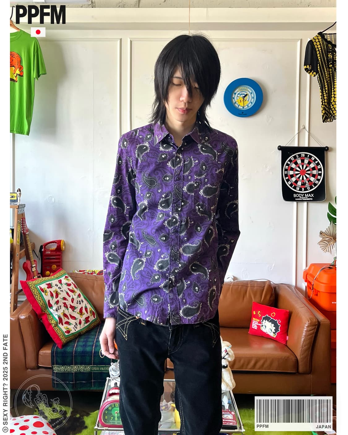 PPFM Archive Skull Paisley Graphic Shirt 상품이미지1