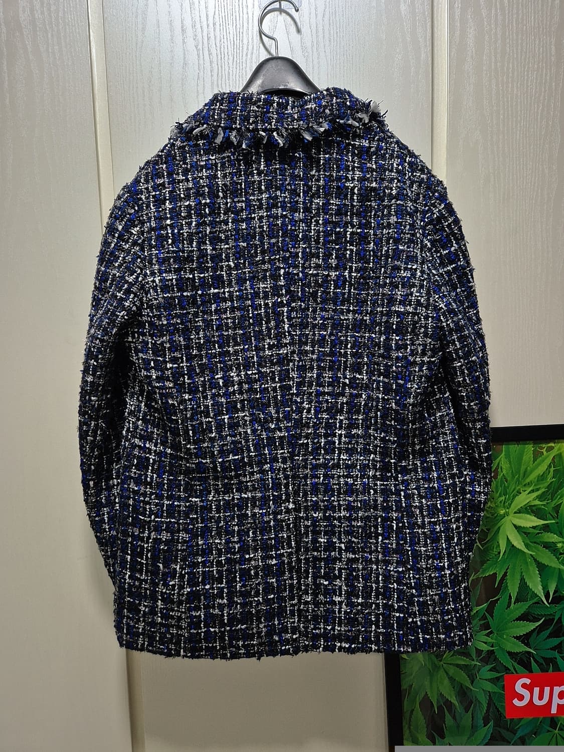 마리끌레르 트위드 자켓. 블루 상품이미지2