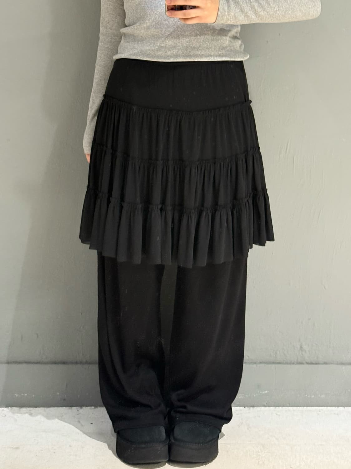 frill detail can-can sha layered skirt  상품이미지1