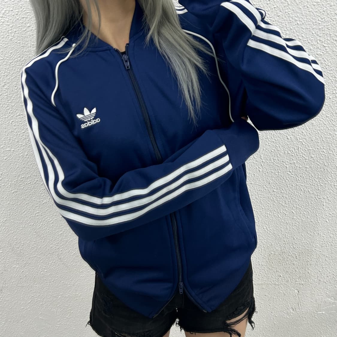 아디다스 화이트라인 네이비 트랙탑 2XL 상품이미지2