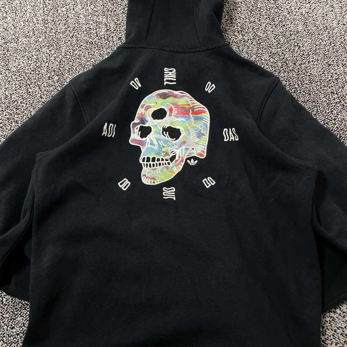 빈티지9. 아디다스 베켄바우어 할로윈 스컬 자수 후드티 후드집업 상품이미지5