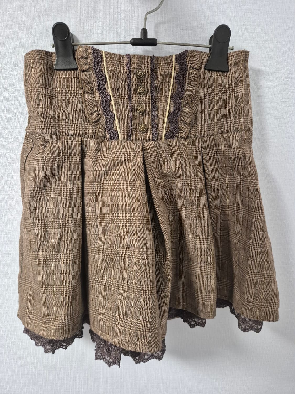 빈티지 엑팜 큐롯반바지 갈색 상품이미지2