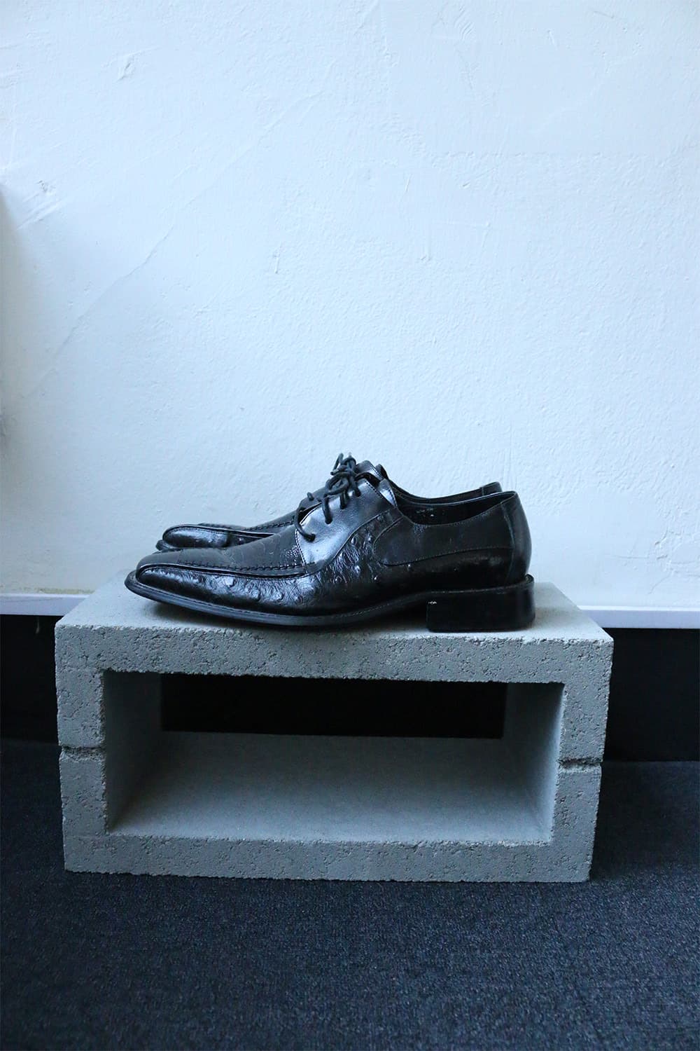 빈티지 블랙 레더 드레스 슈즈 상품이미지5