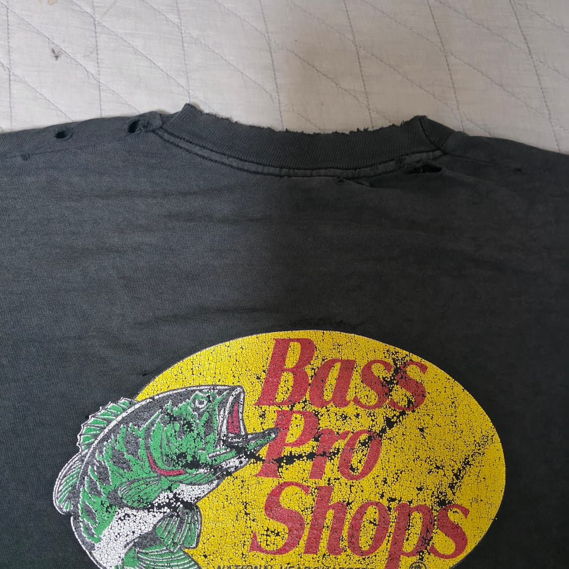 [XL] 90s 배스프로클럽 BASS PRO CLUB 티셔츠 트래쉬드 상품이미지3