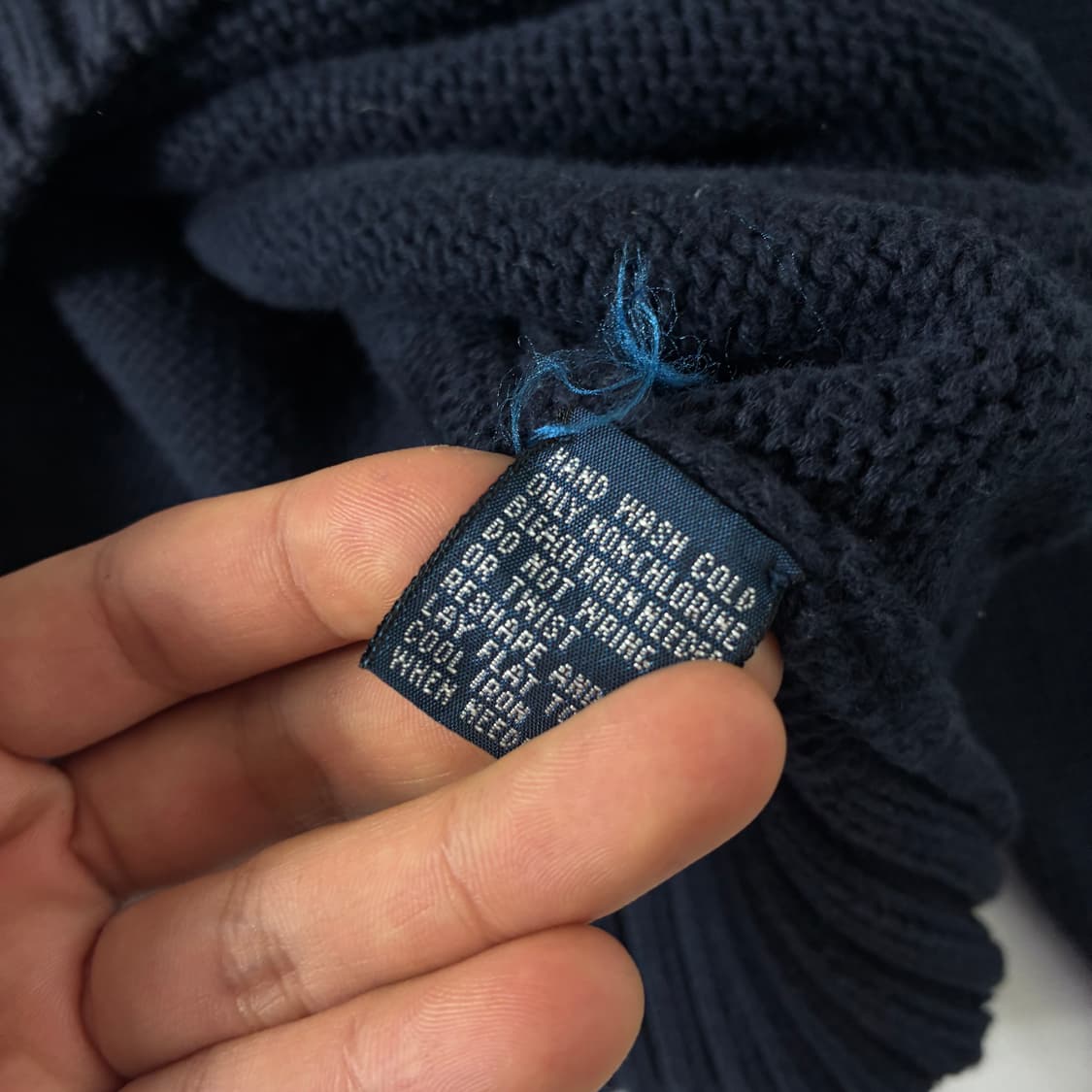 Polo  폴로 랄프로렌 90,s 자수 코튼 네이비 라운드 니트  상품이미지5