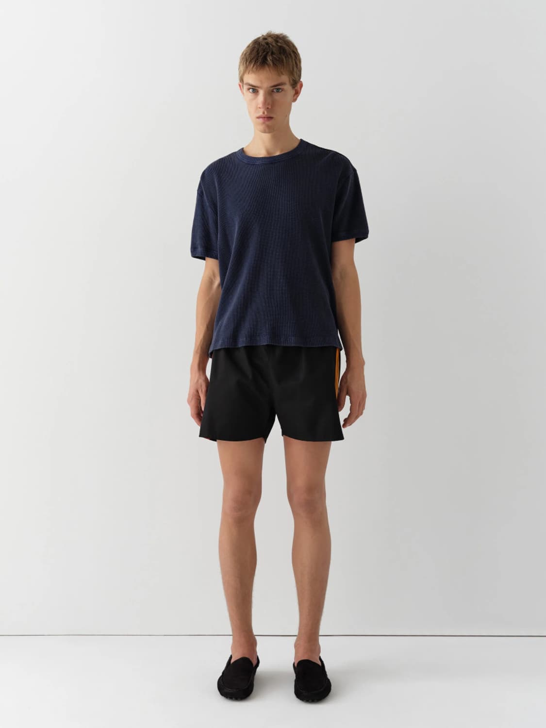 [XS,S,M]기마구아스 Max 와플 티셔츠/네이비 상품이미지3