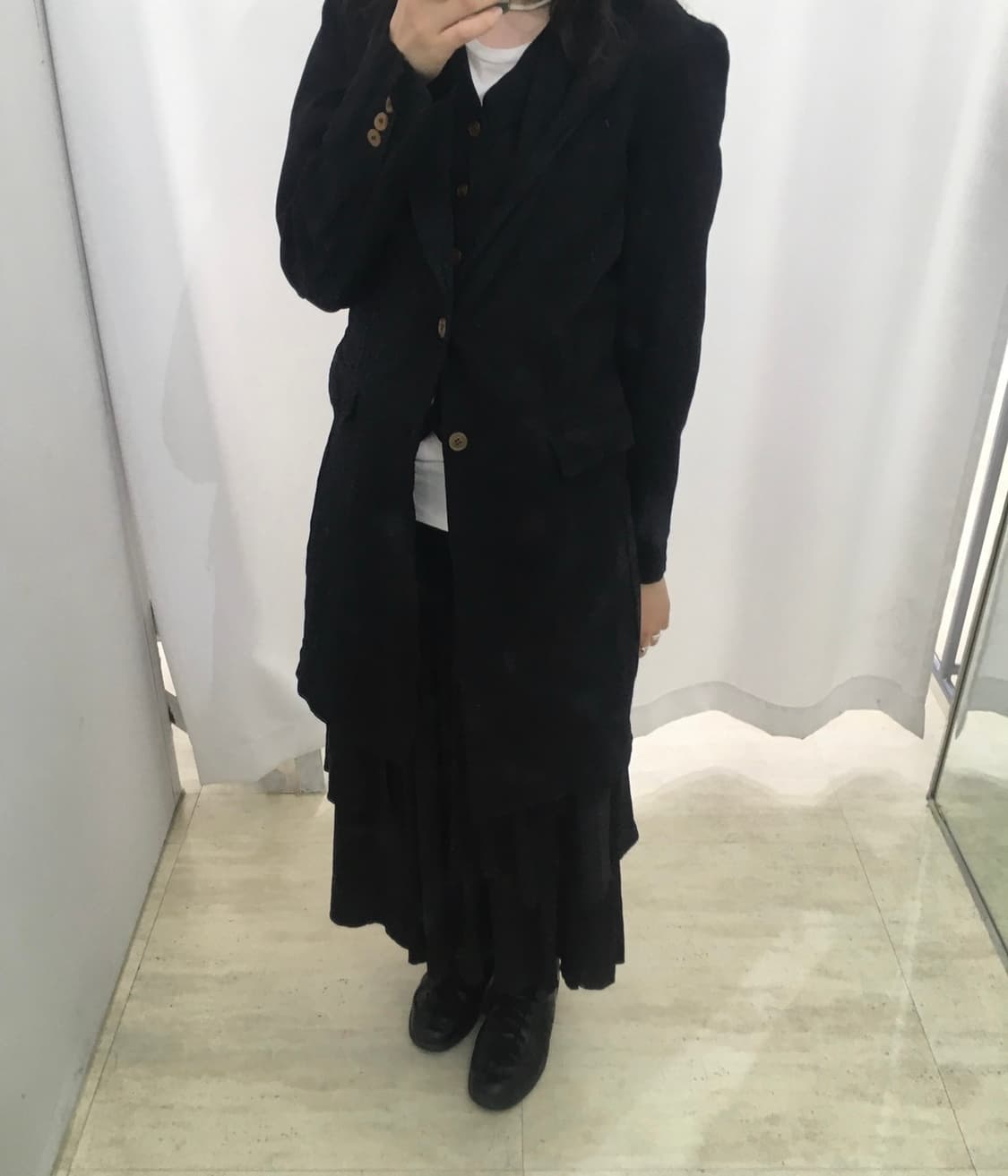 꼼데st 레이어드 롱 스커트 상품이미지1