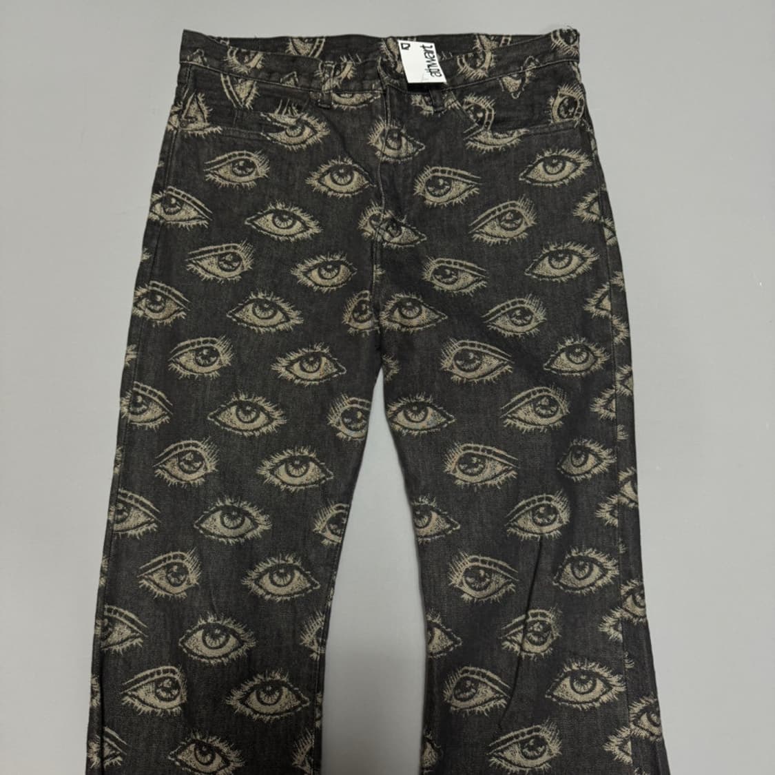 캐피탈(KAPITAL) 블랙컬러 스픽 이지 오카벨보 플레어 팬츠(34) 상품이미지7