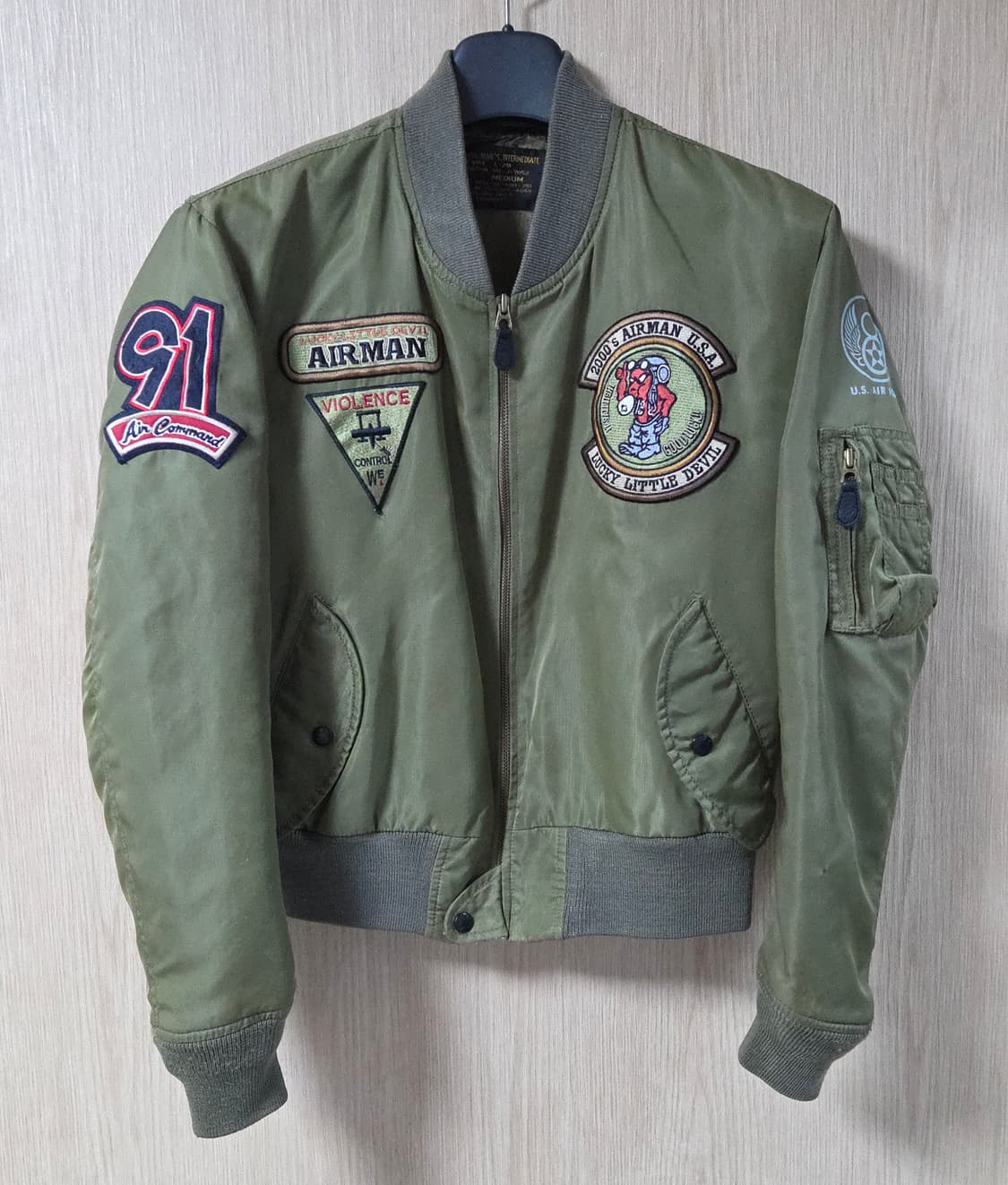 (착샷) 90s 에어맨 데빌 L2B 플라이트 자켓 상품이미지1