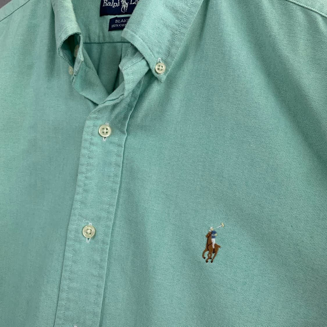 L 폴로랄프로렌 블레이크 오버핏 민트 반팔 셔츠 남방 상품이미지3