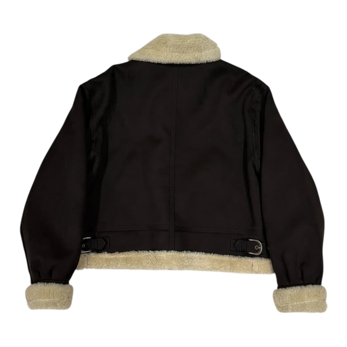 호와스 마틸다 쉐어링 무스탕 자켓 다크 초콜렛 브라운 상품이미지3