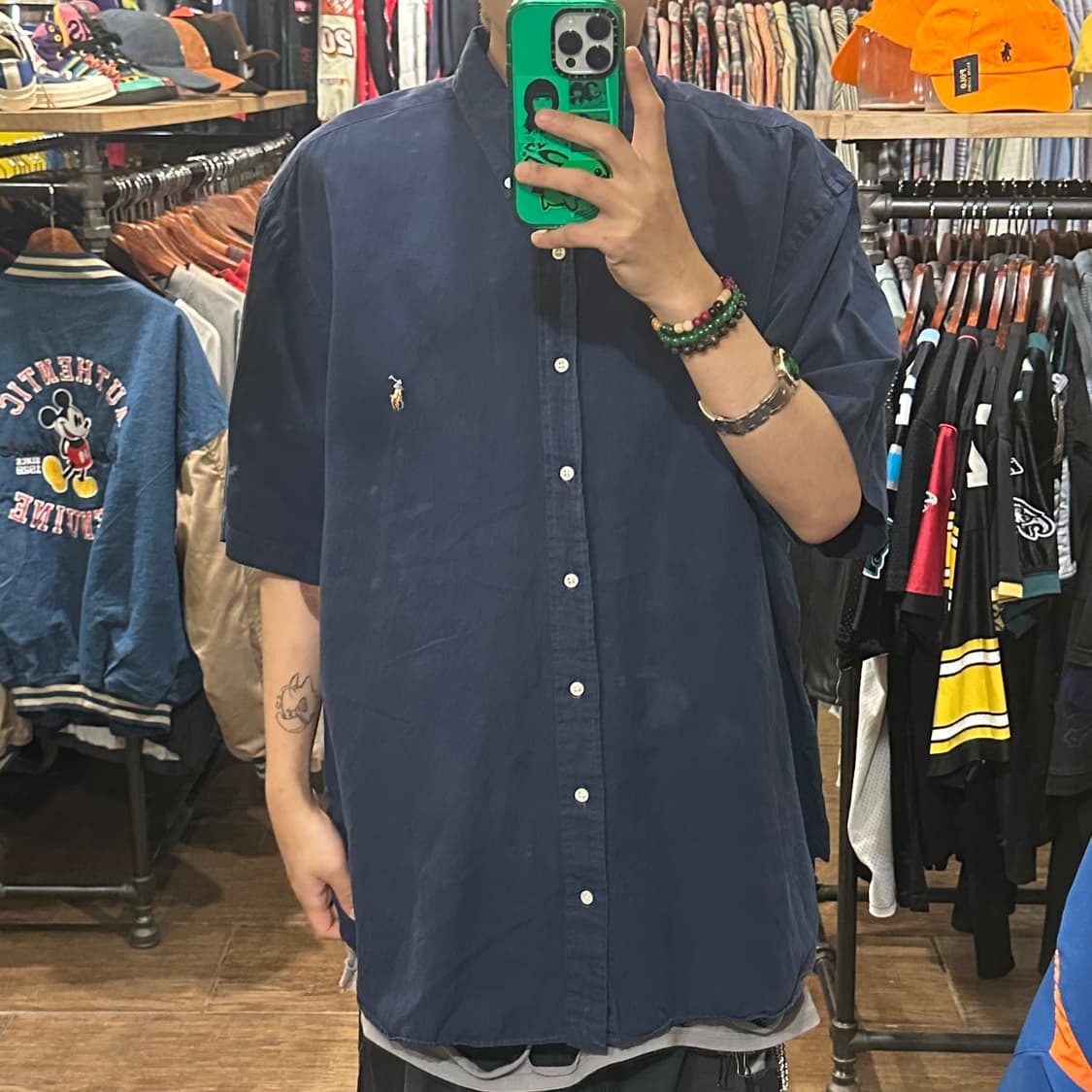 [HI] 폴로 랄프로렌 반팔 셔츠 네이비 상품이미지1