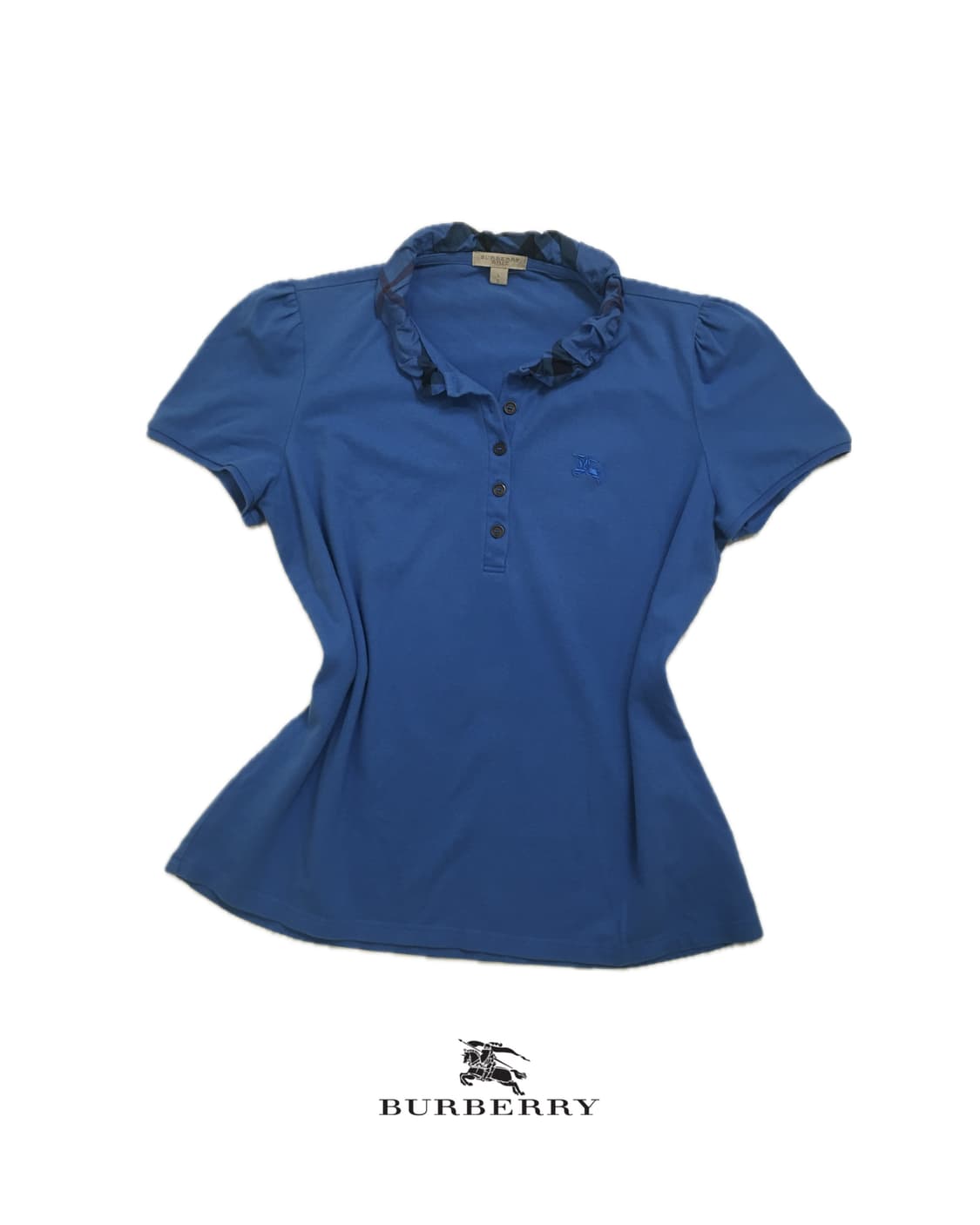 Burberry blue puff check t shirt 상품이미지1