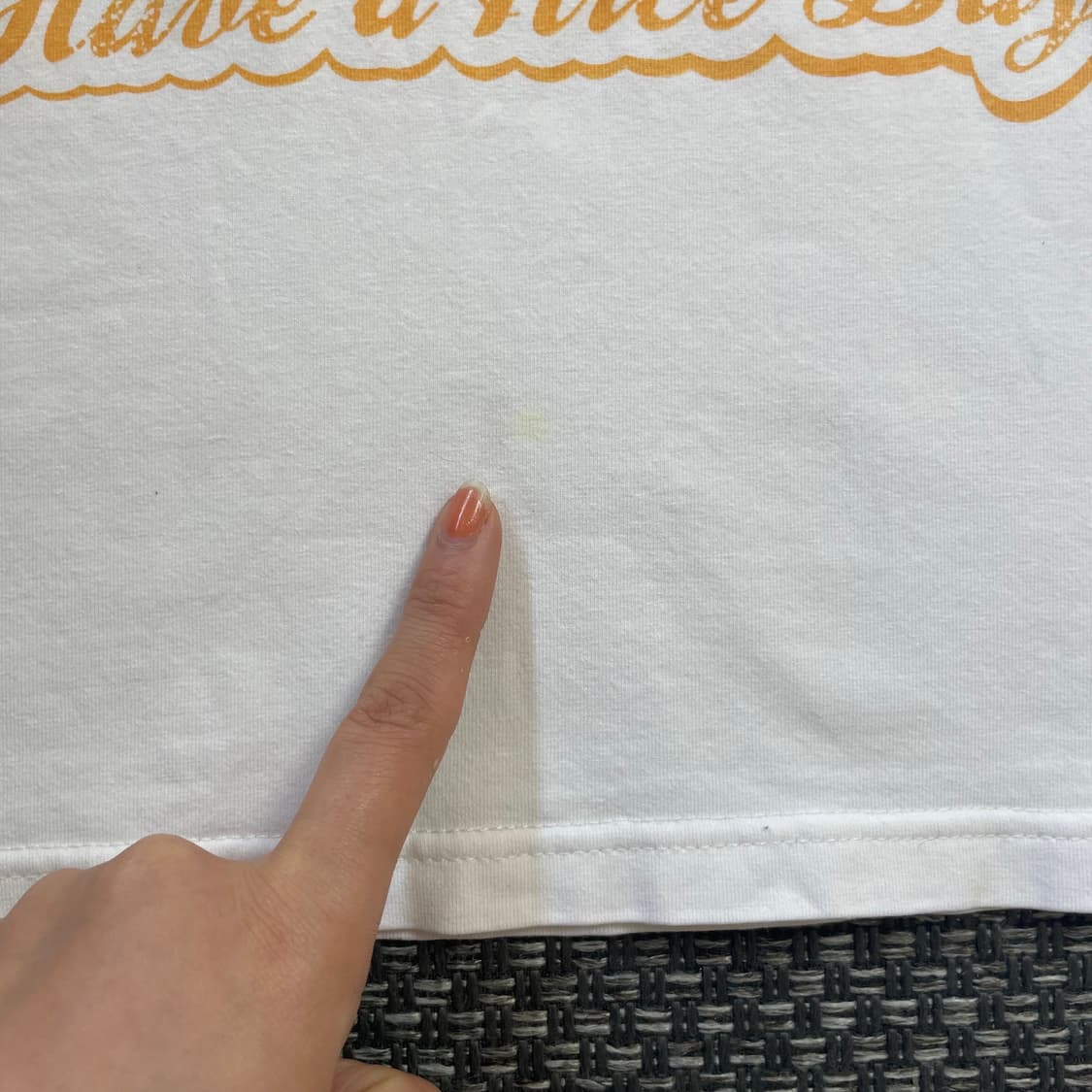 GANNI 가니 화이트 오렌지 프린팅 반팔 티셔츠 S 상품이미지4