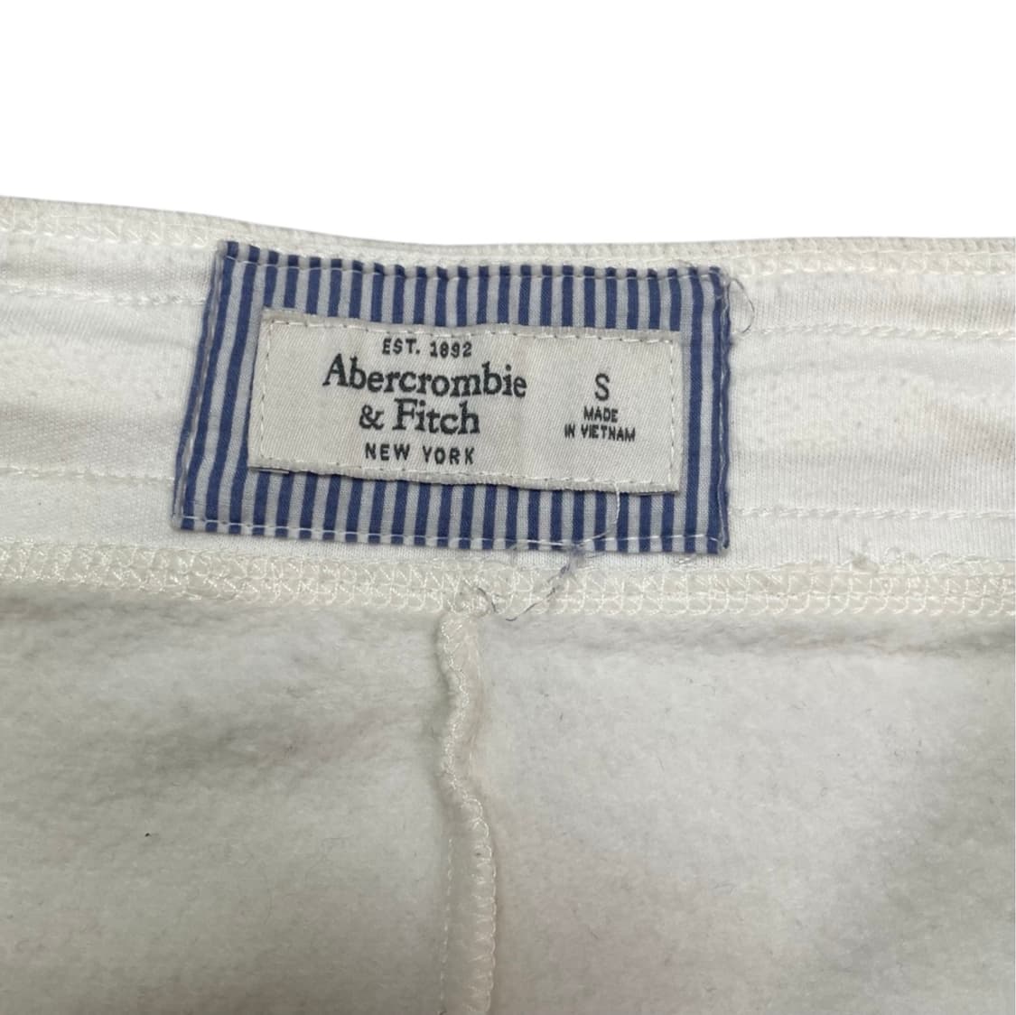 아베크롬비 Abercrombie 크림 스펠아웃 로고 스웻팬츠 S 상품이미지3