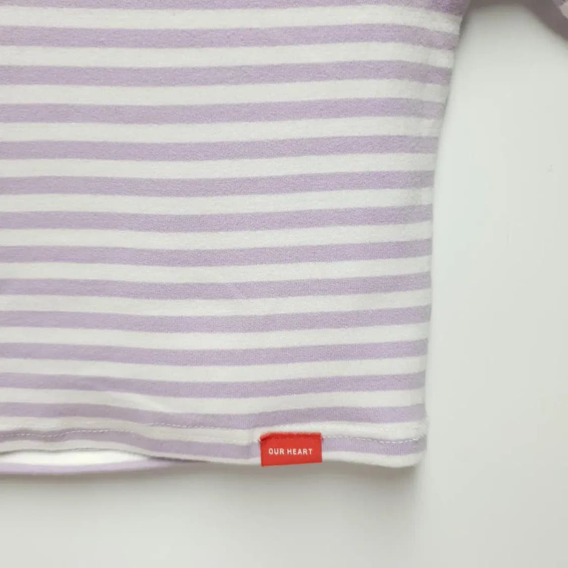 하트클럽 스트라이프 반팔 크롭티 _H104 상품이미지3