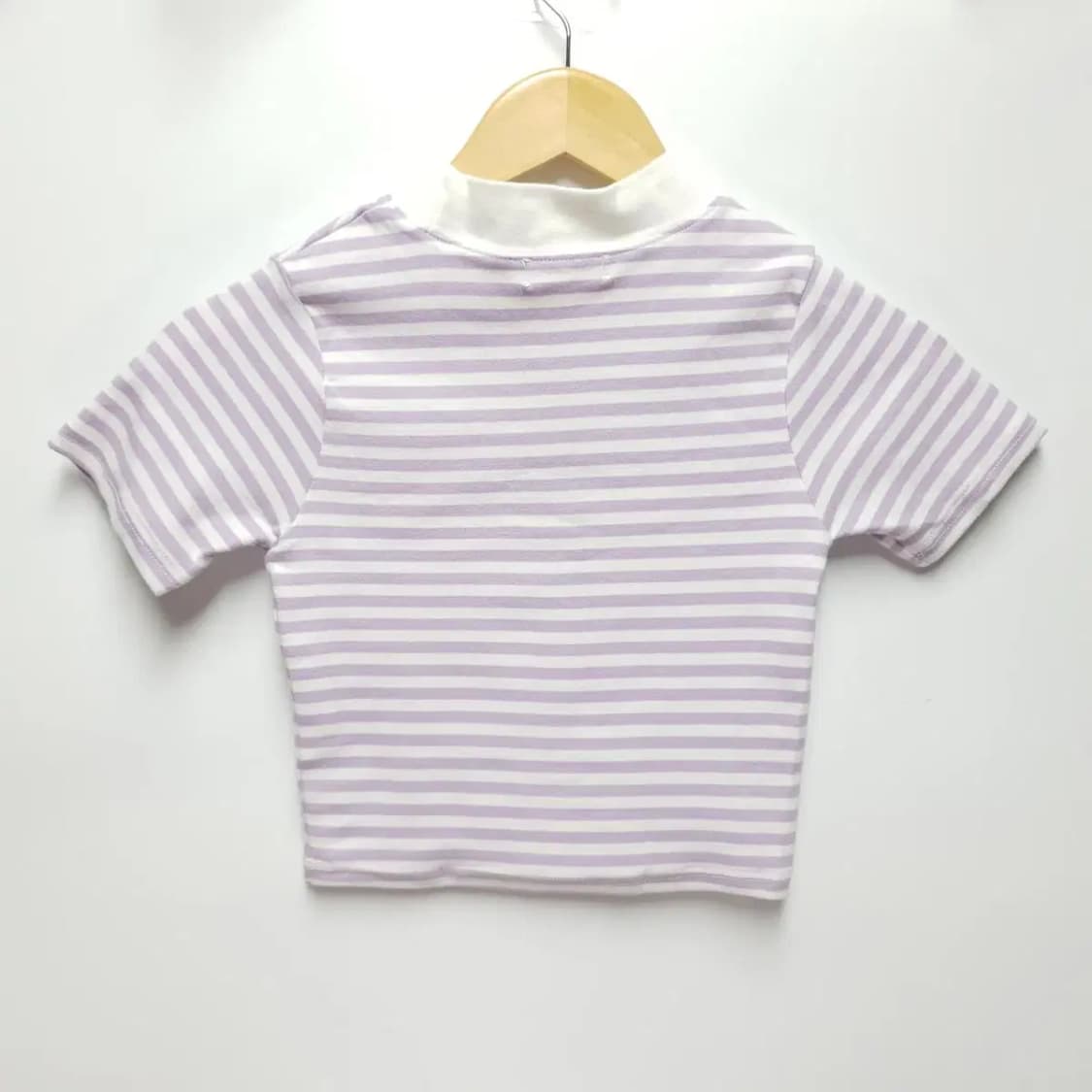 하트클럽 스트라이프 반팔 크롭티 _H104 상품이미지4