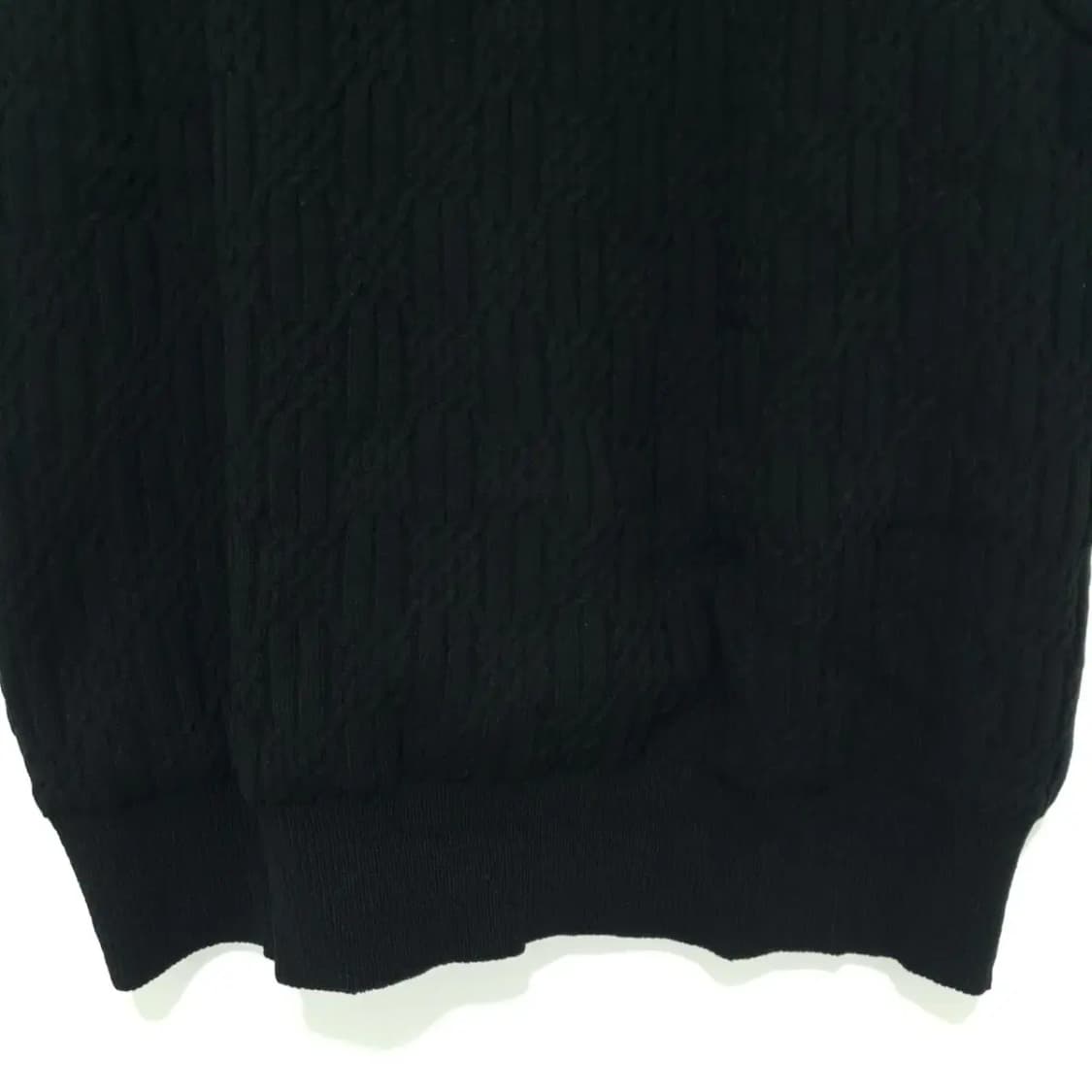 블랙 앤 화이트 반집업 울 니트 조끼 110_i797 상품이미지5