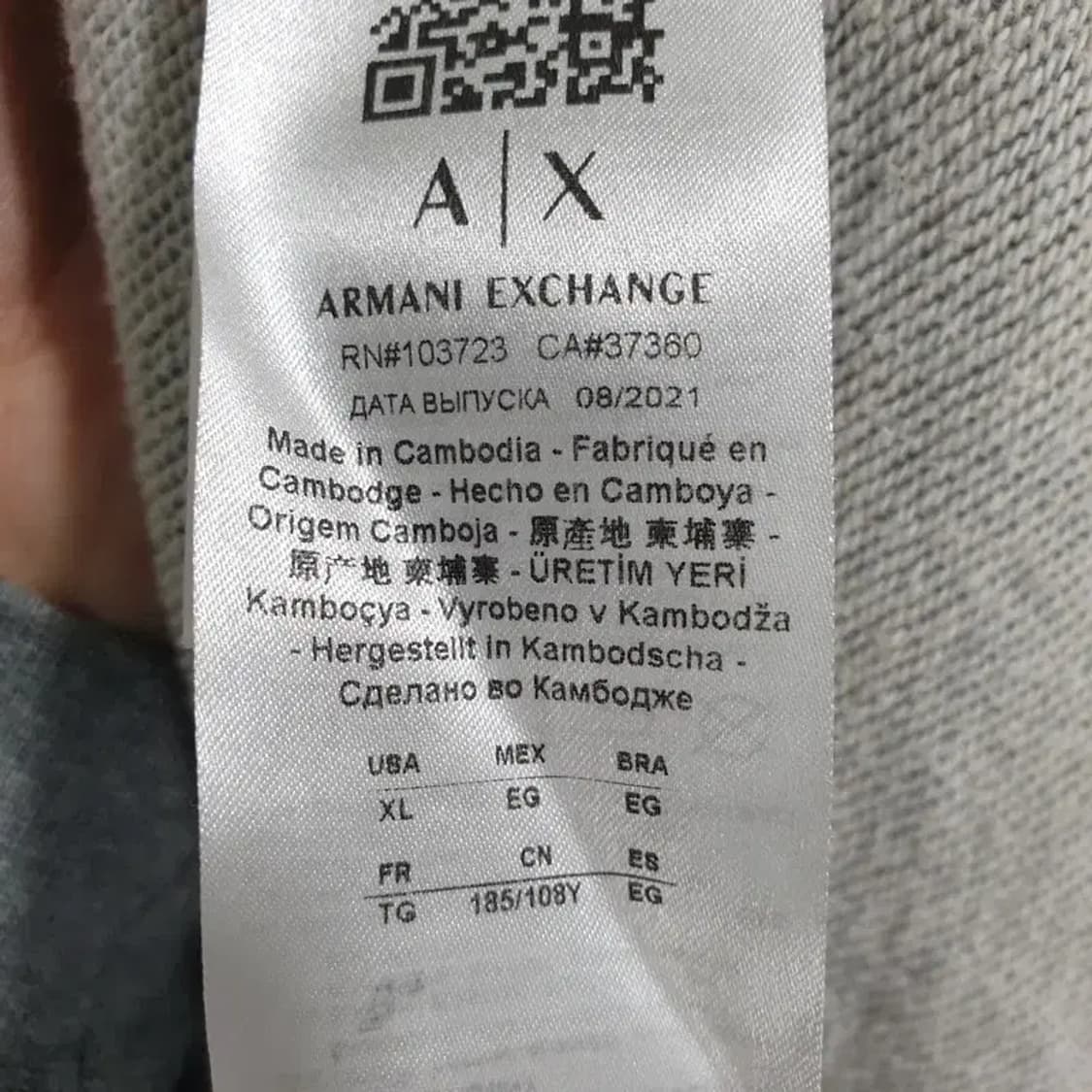 아르마니 익스체인지 맨투맨 XL_i4489 상품이미지9