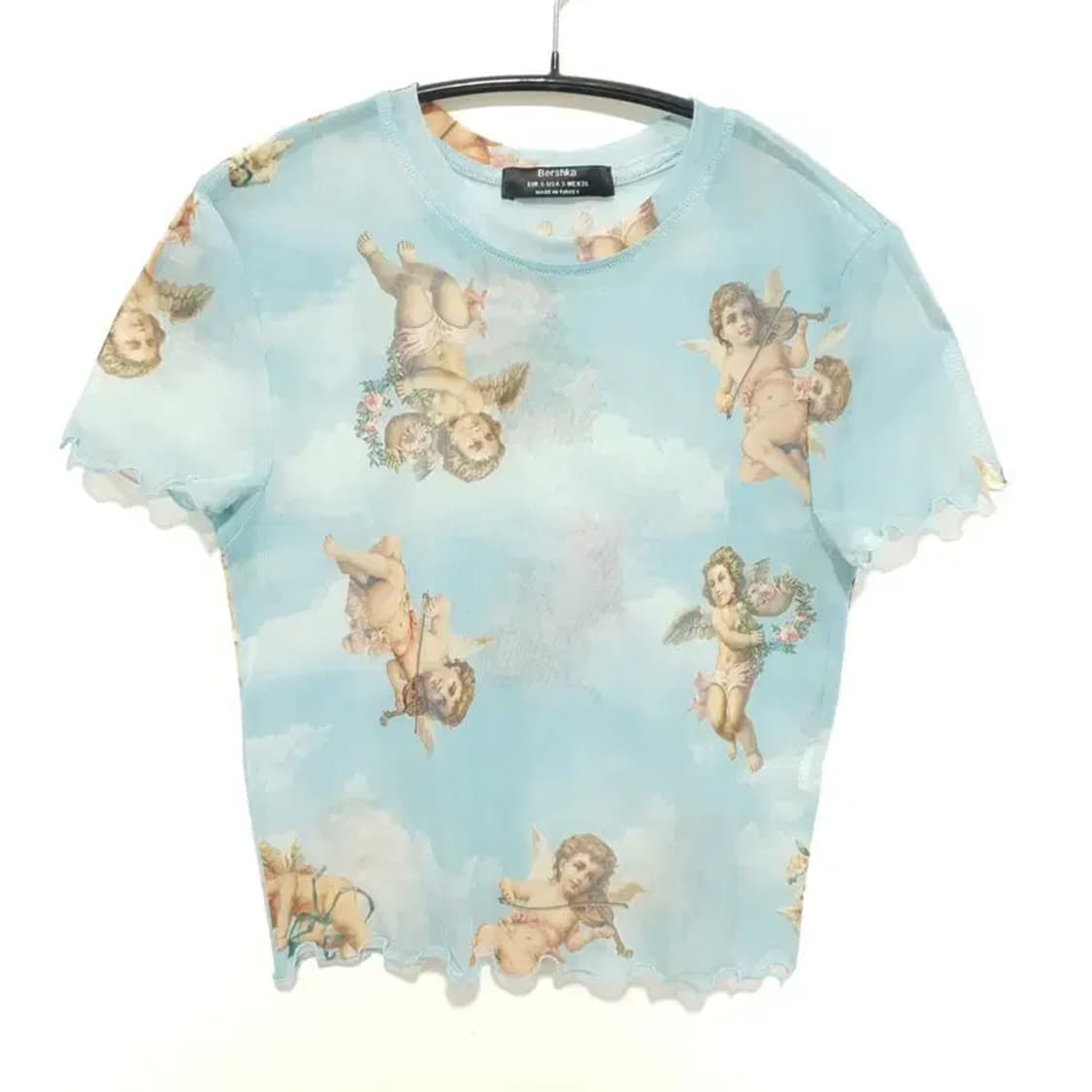 버쉬카 엔젤 시스루 크롭 반팔 S_S0128 상품이미지1